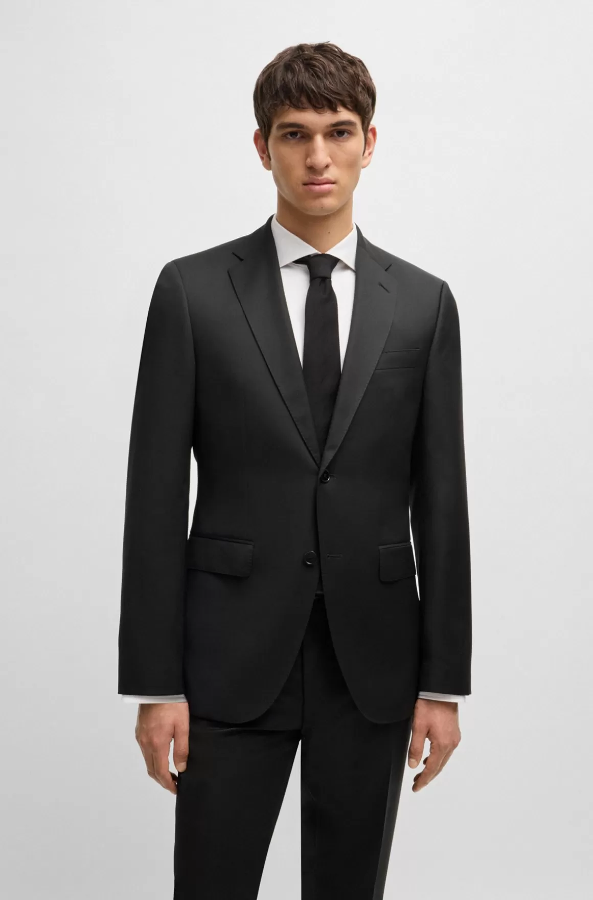 HUGO BOSS Jakke Med Regular Fit I Serge Af Ny Uld