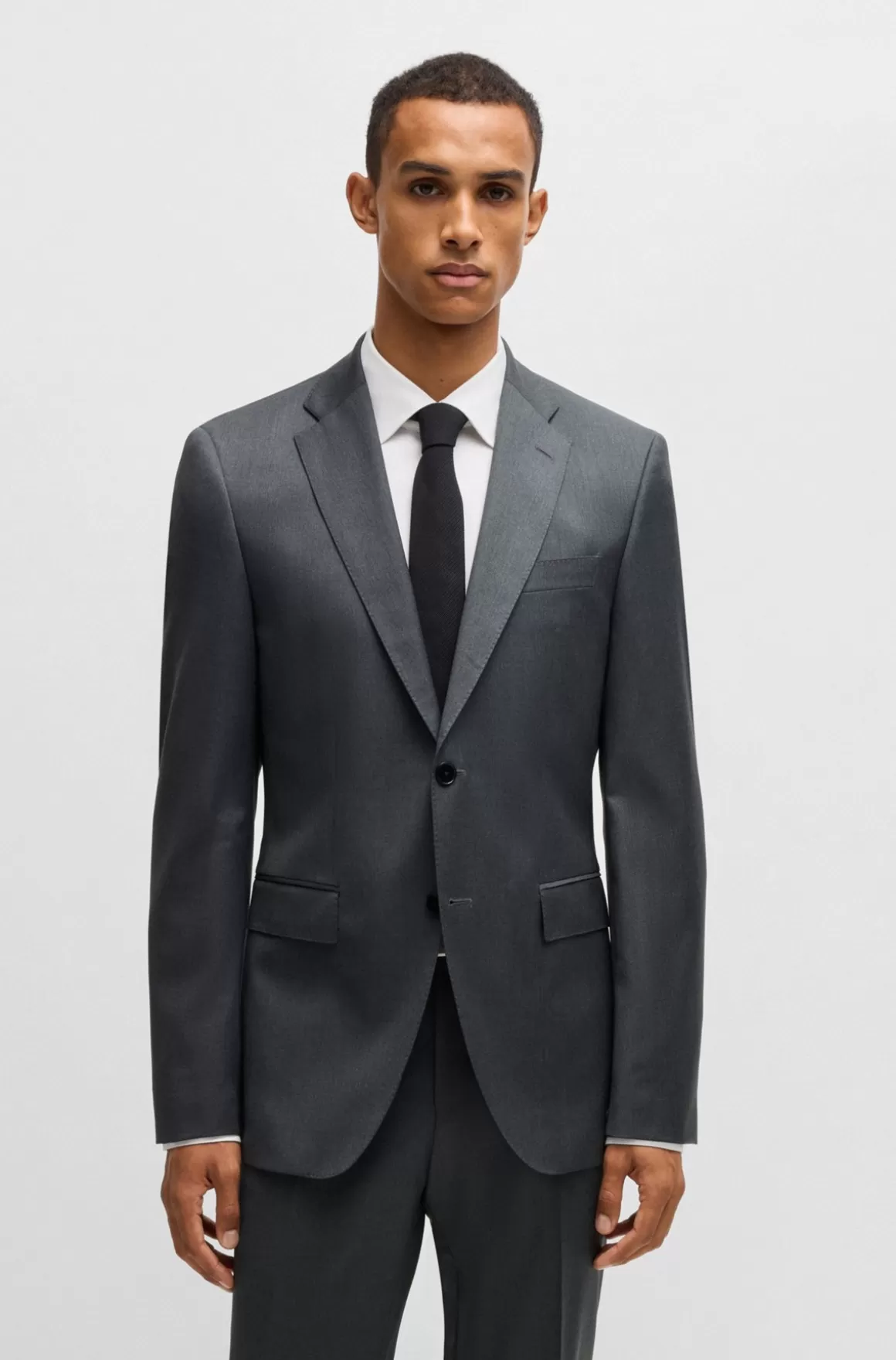 HUGO BOSS Jakke Med Regular Fit I Serge Af Ny Uld