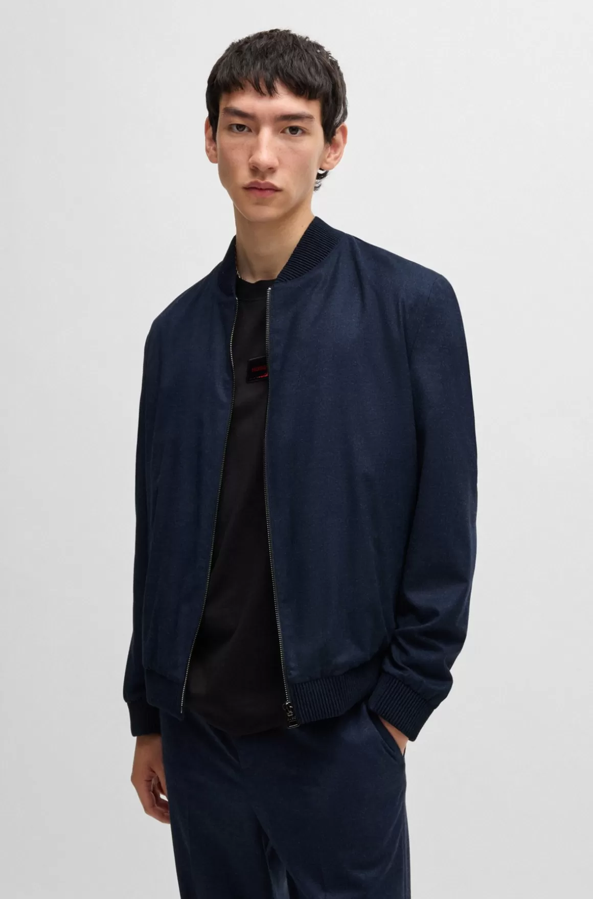 HUGO BOSS Jakke Med Slim Fit Af Superfleksibel Flannel