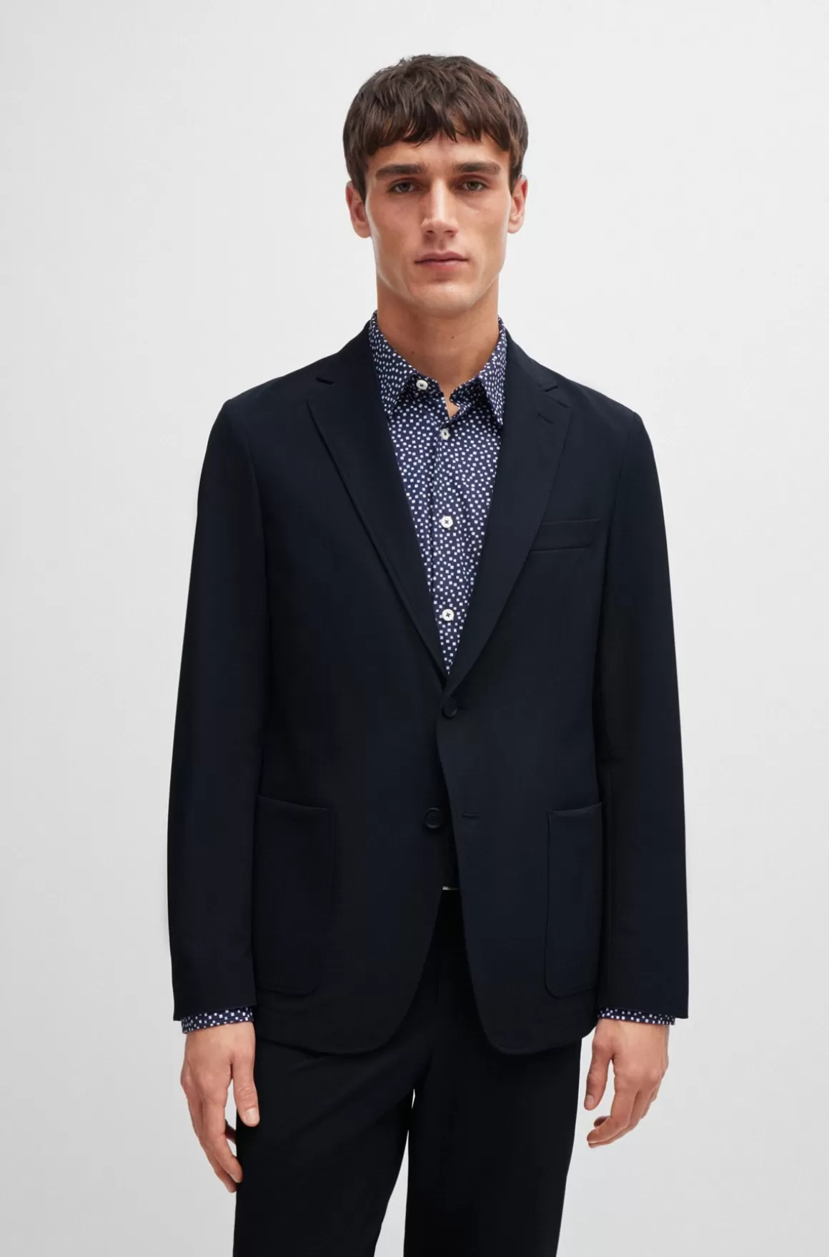 HUGO BOSS Jakke Med Slim Fit I Krølresistent Performance-stof Med Stræk