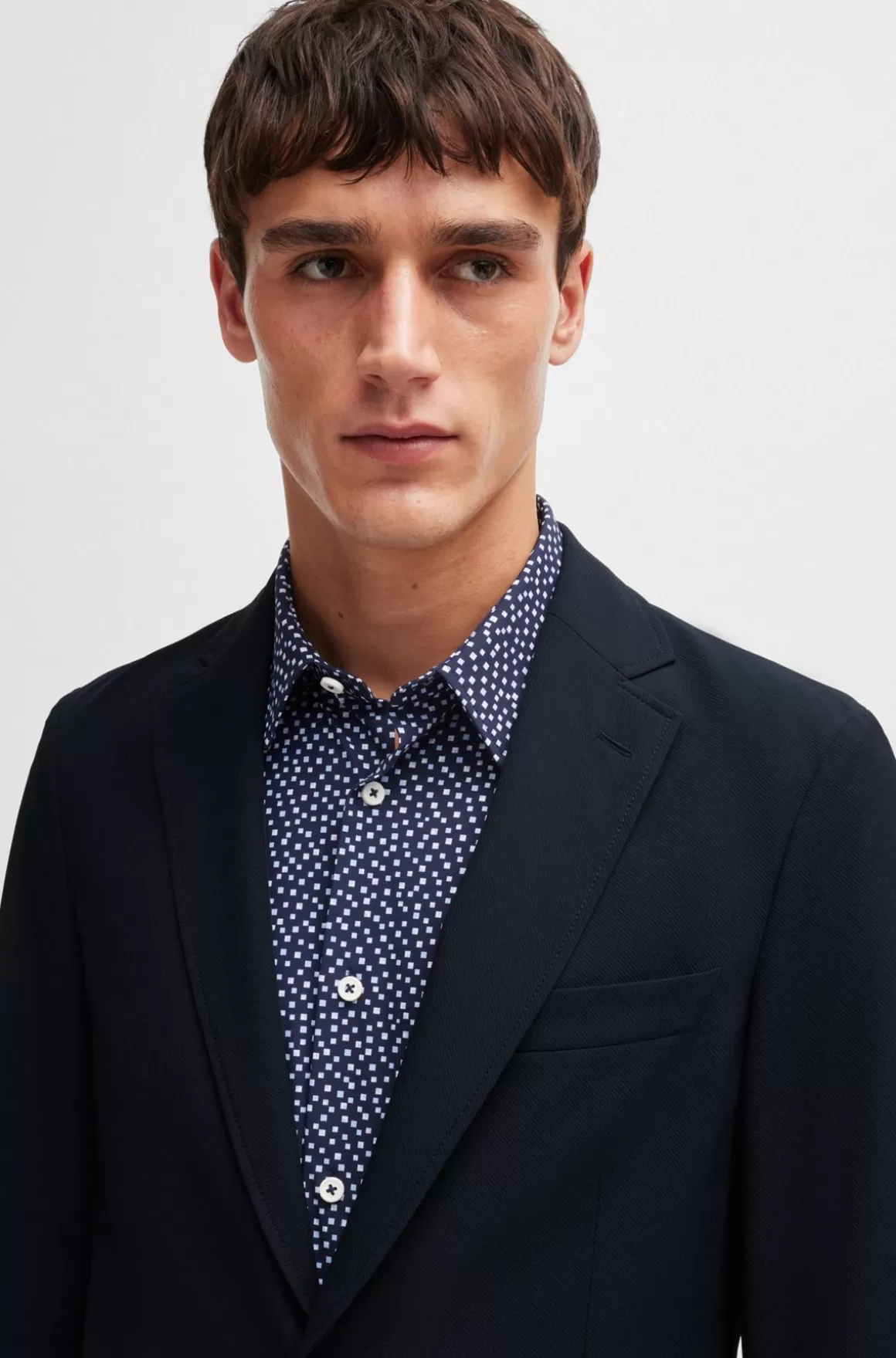 HUGO BOSS Jakke Med Slim Fit I Krølresistent Performance-stof Med Stræk