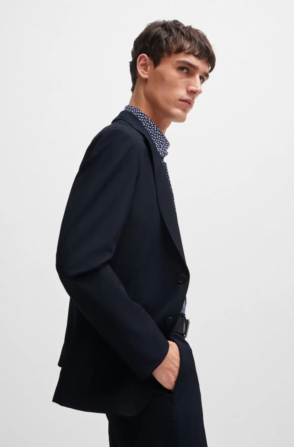 HUGO BOSS Jakke Med Slim Fit I Krølresistent Performance-stof Med Stræk
