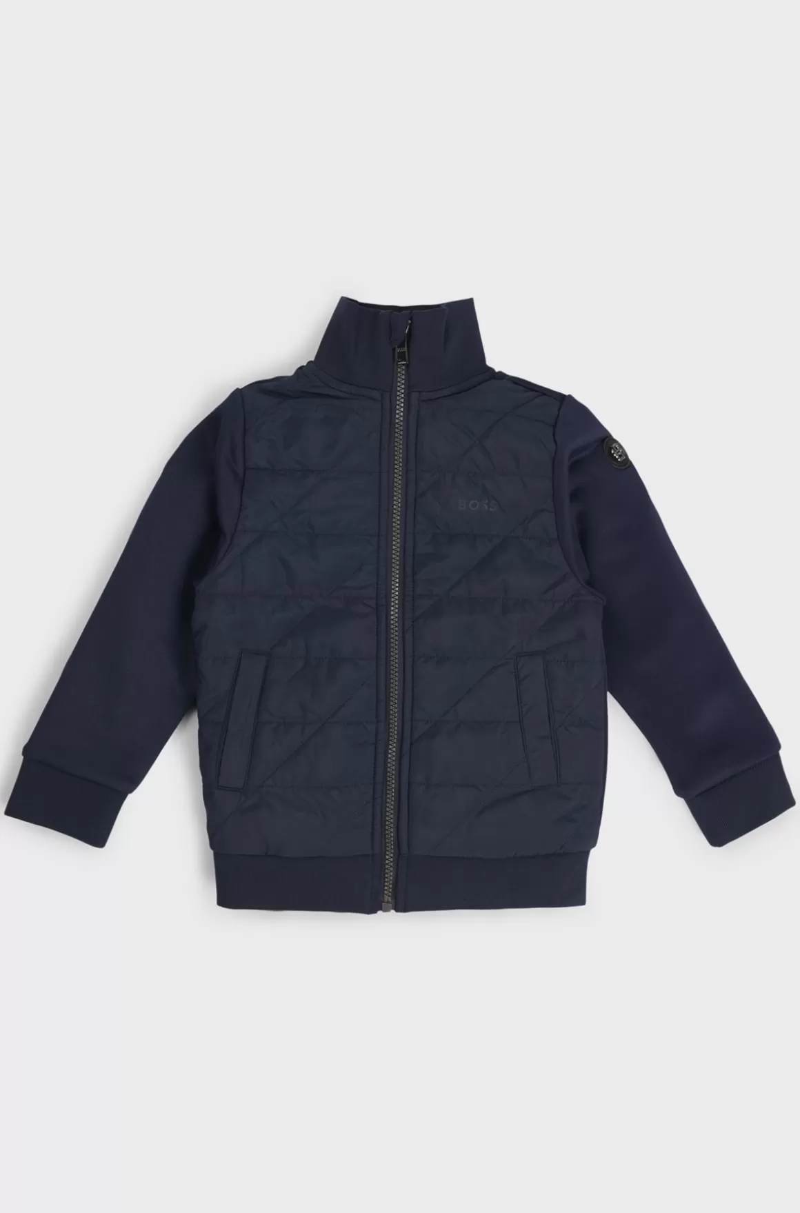 Børn HUGO BOSS Jakke Til Børn Med Lynlås Og Dobbelt B-monogram