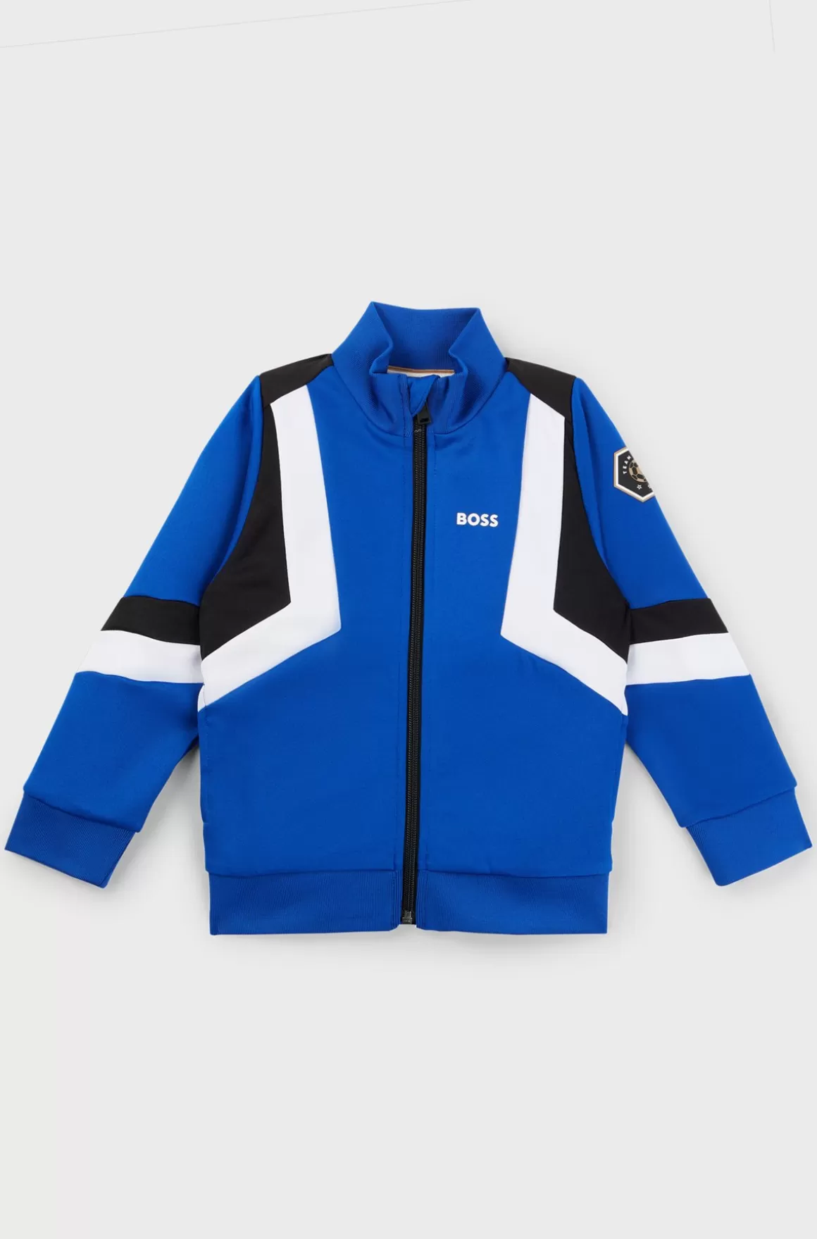 Børn HUGO BOSS Jakke Til Børn Med Lynlås, Striber Og Logodetalje