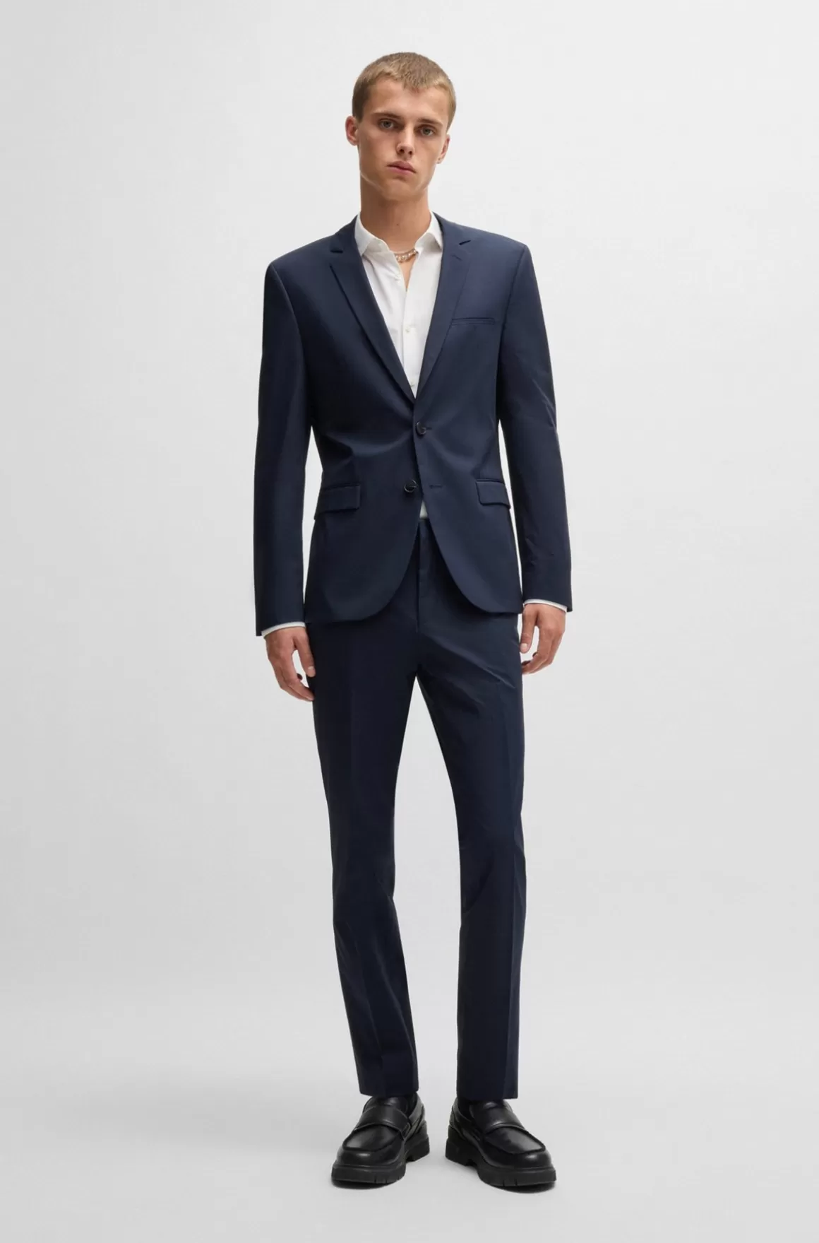 HUGO BOSS Jakkesæt Med Extra Slim Fit I Bomuld Med Stræk