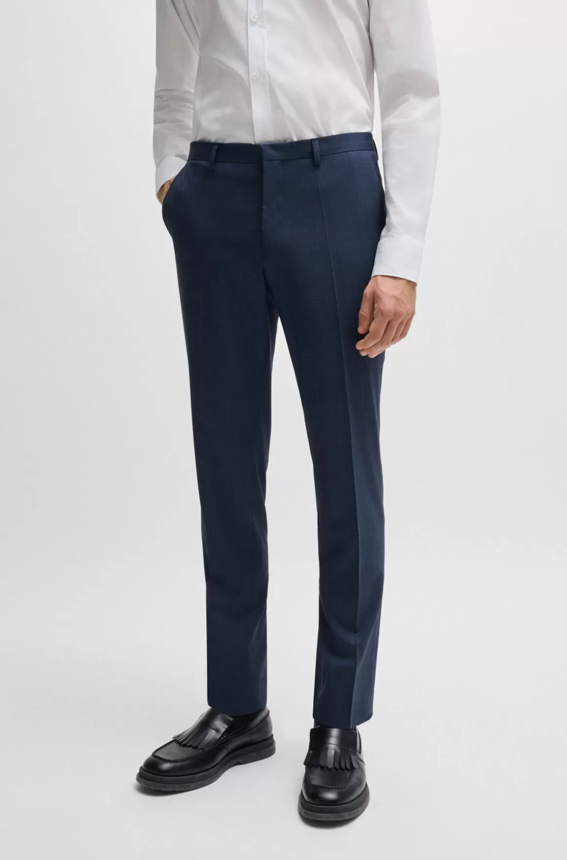 HUGO BOSS Jakkesæt Med Extra Slim Fit I Performance-stof Med Stræk Og Hanefjedsmønster