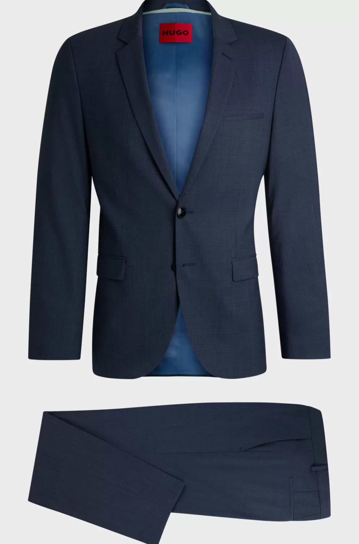 HUGO BOSS Jakkesæt Med Extra Slim Fit I Performance-stof Med Stræk Og Hanefjedsmønster
