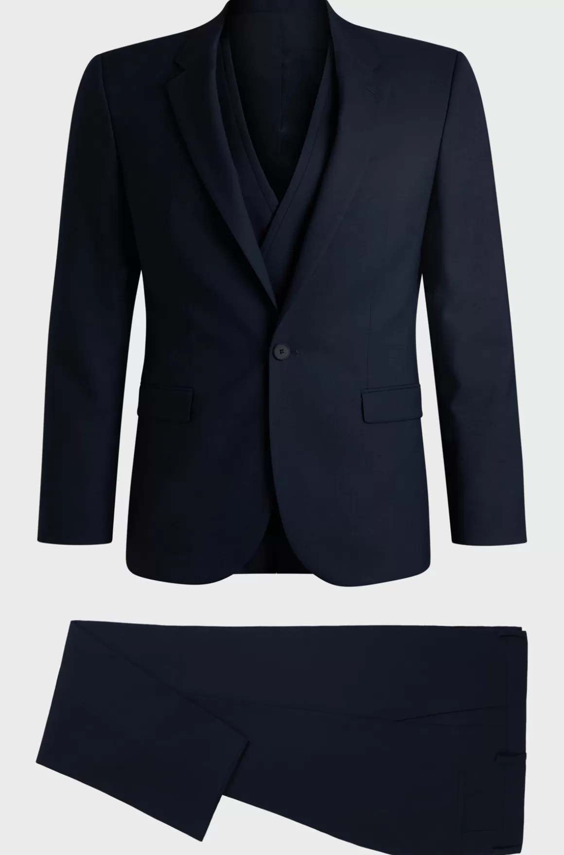 HUGO BOSS Jakkesæt Med Extra Slim Fit I Ternet Stof Med Stræk