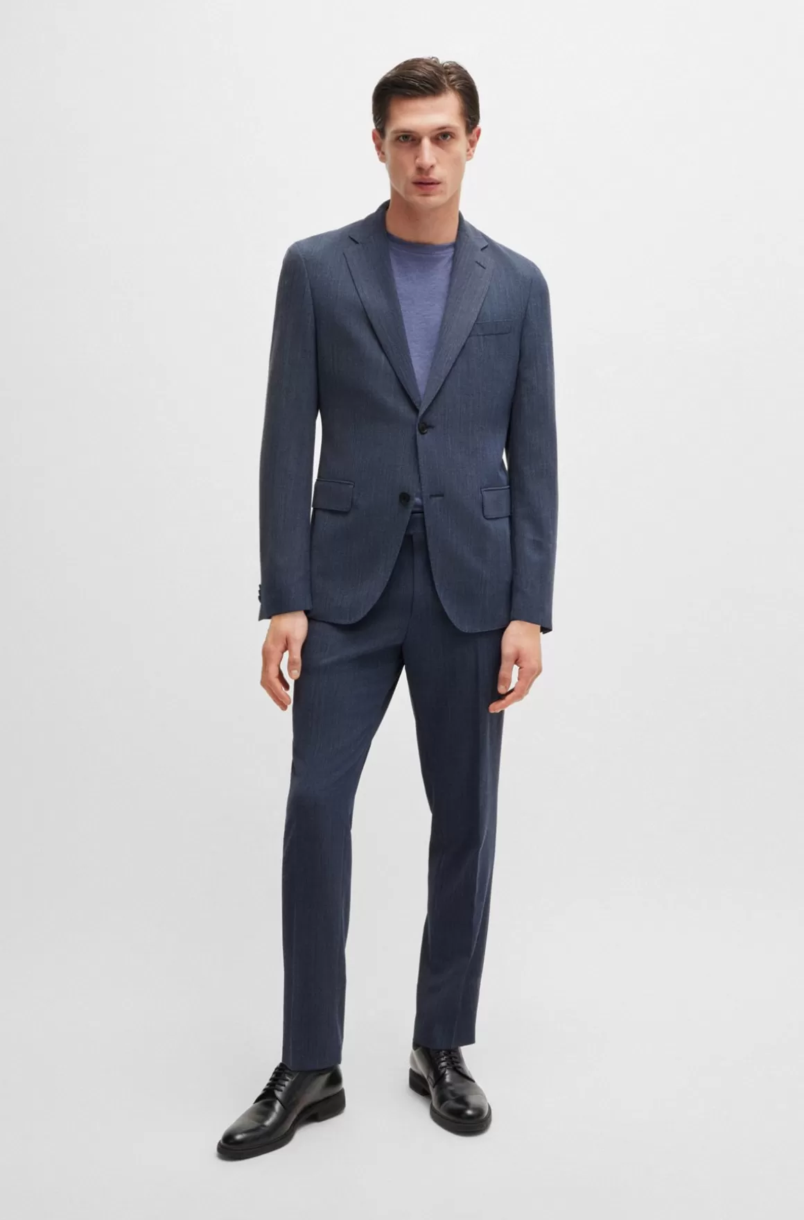 HUGO BOSS Jakkesæt Med Slim Fit I Performance-stof Med Mikromønster