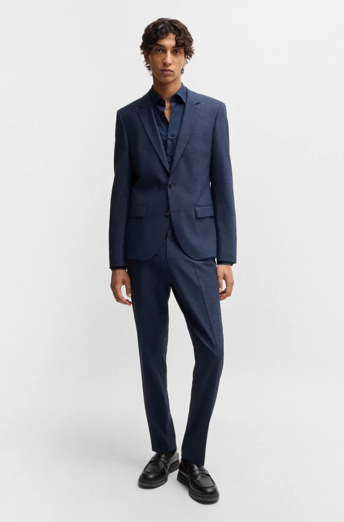 HUGO BOSS Jakkesæt Med Slim Fit I Uldblanding Med Performance-stræk