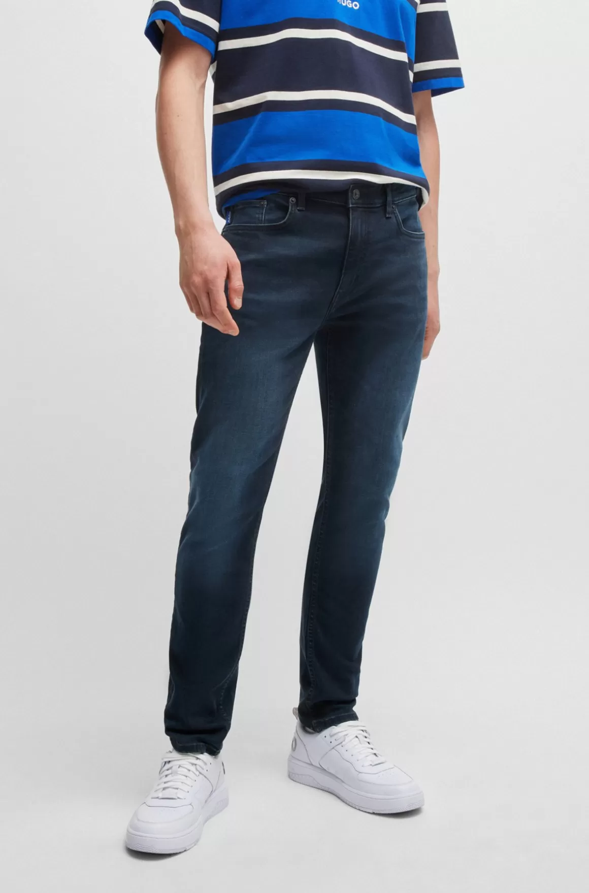 HUGO BOSS Jeans I Extra Slim Fit I Sortblå Denim Med Stræk