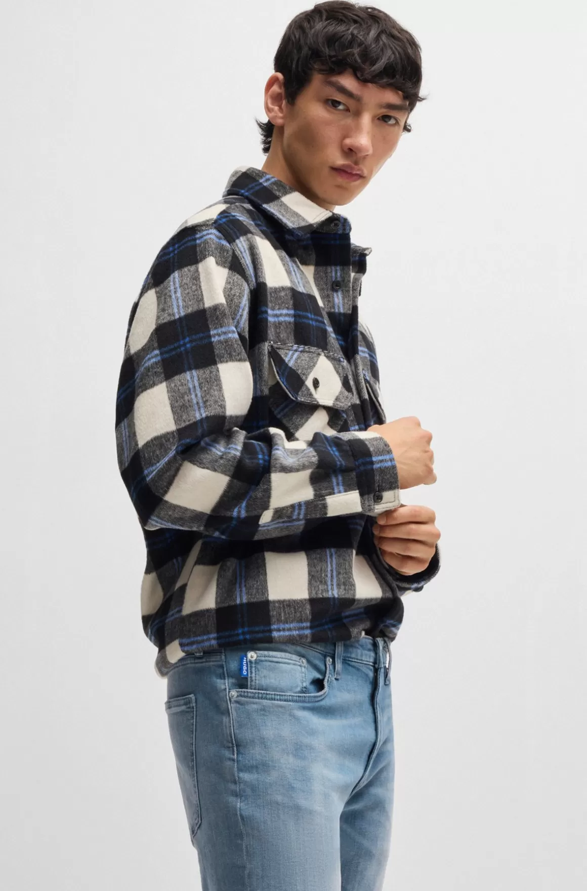 HUGO BOSS Jeans Med Extra Slim Fit I Mellemblå Denim Med Stræk