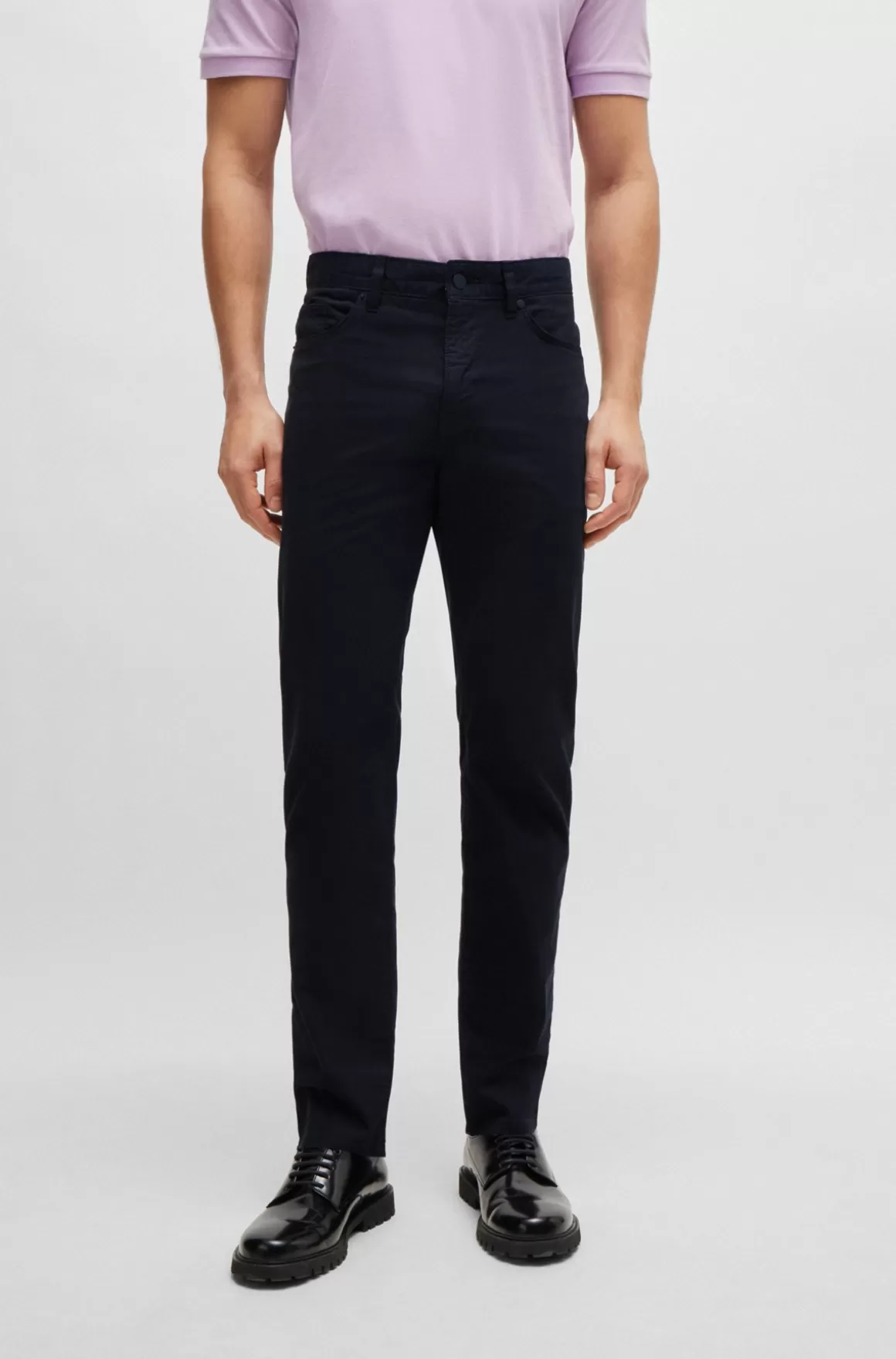 HUGO BOSS Jeans Med Slim Fit I Let Satin-denim Med Stræk