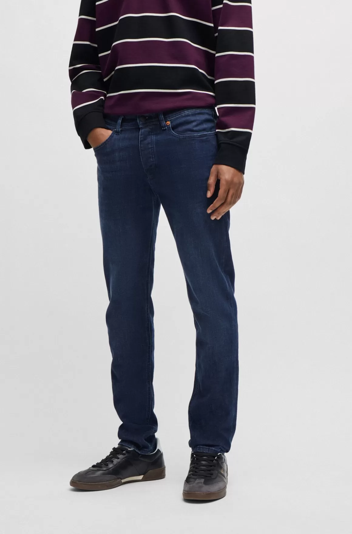 HUGO BOSS Jeans Med Tapered Fit I Denim Med Ekstra Stræk