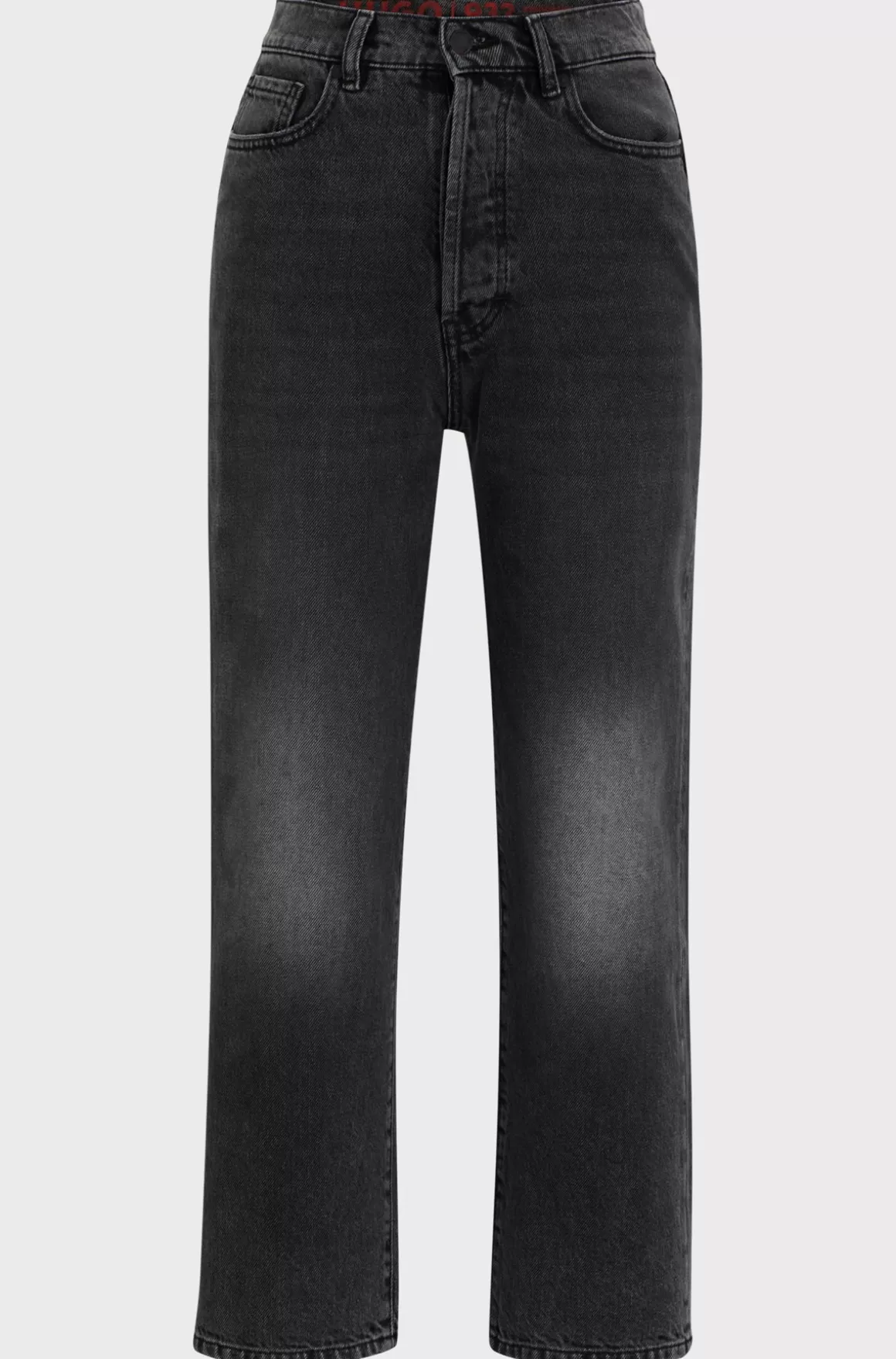 HUGO BOSS Jeans Med Vide Ben I En Moderne Pasform I Sort Denim