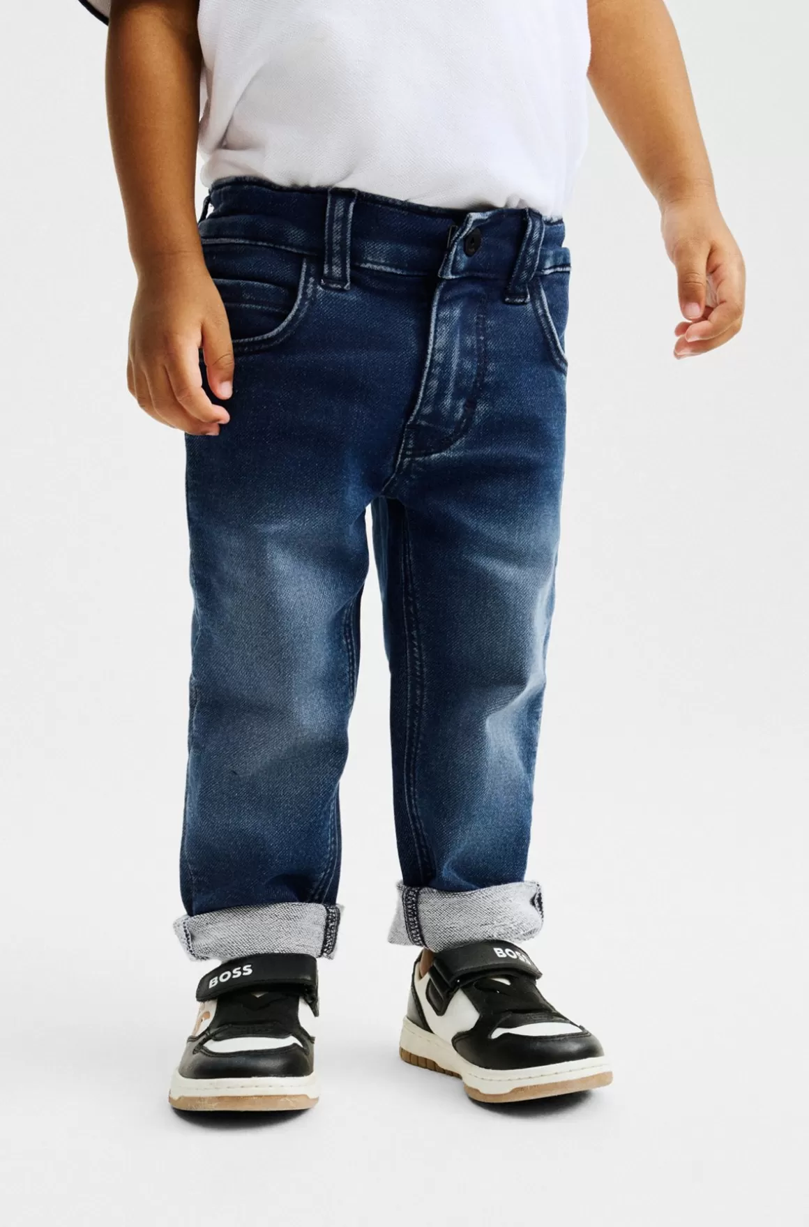 Børn HUGO BOSS Jeans Til Børn I Blå Denim Med Stræk