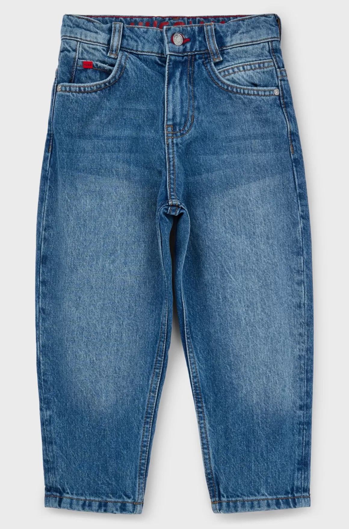 Børn HUGO BOSS Jeans Til Børn Med Loose Fit I Stonewashed Denim