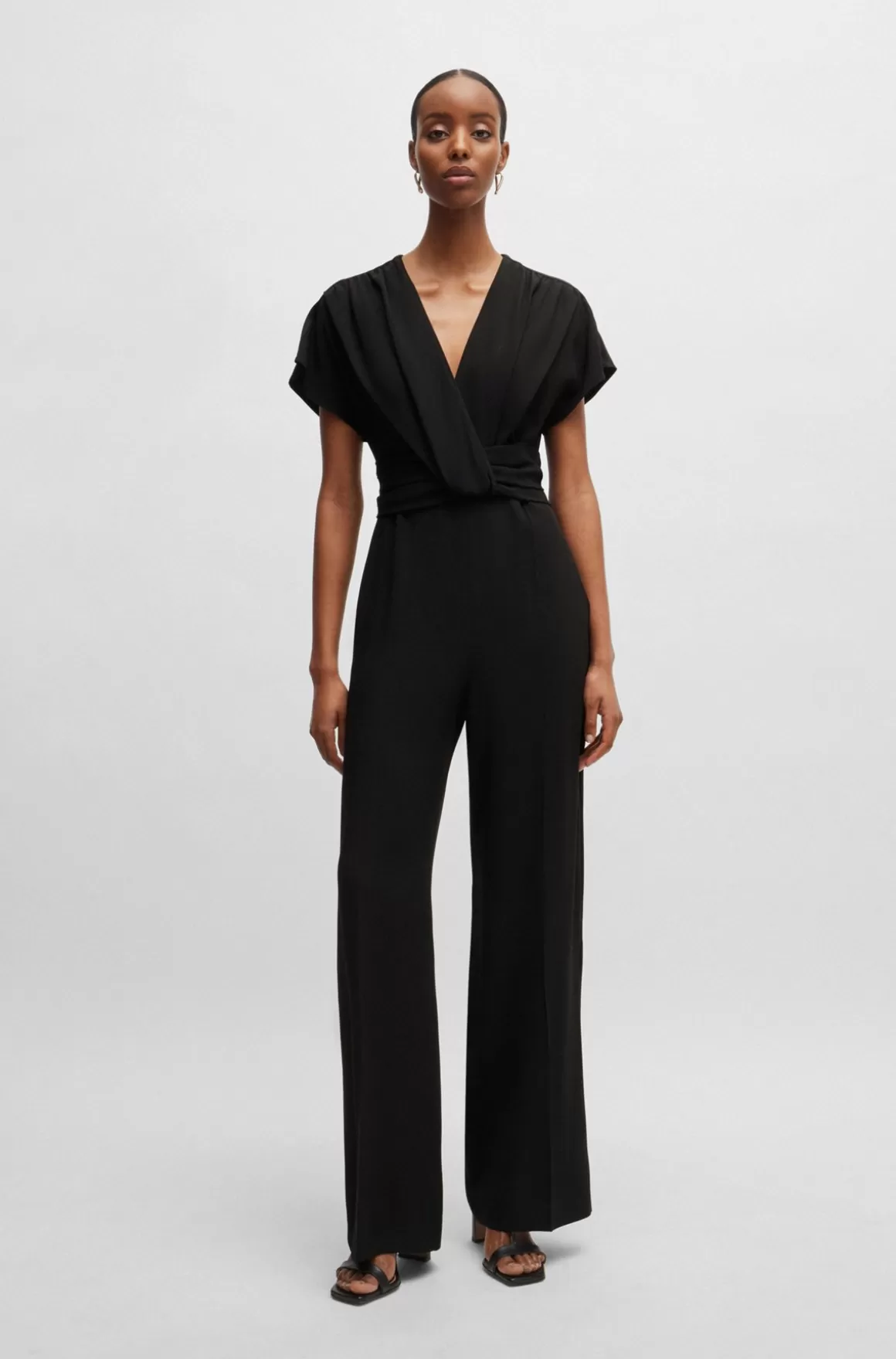 HUGO BOSS Jumpsuit Med V-hals Og Slå-om-design