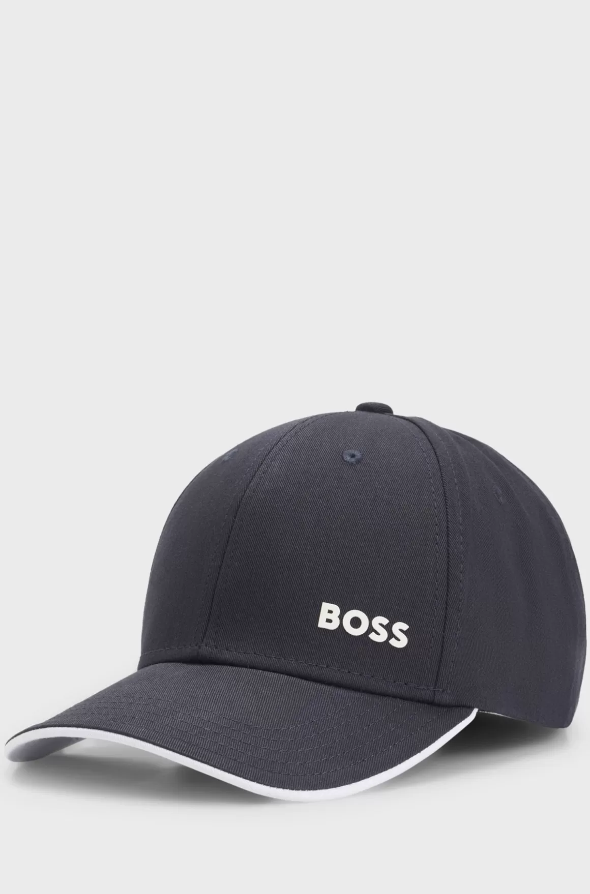 HUGO BOSS Kasket I Bomuldstwill Med Logoprint