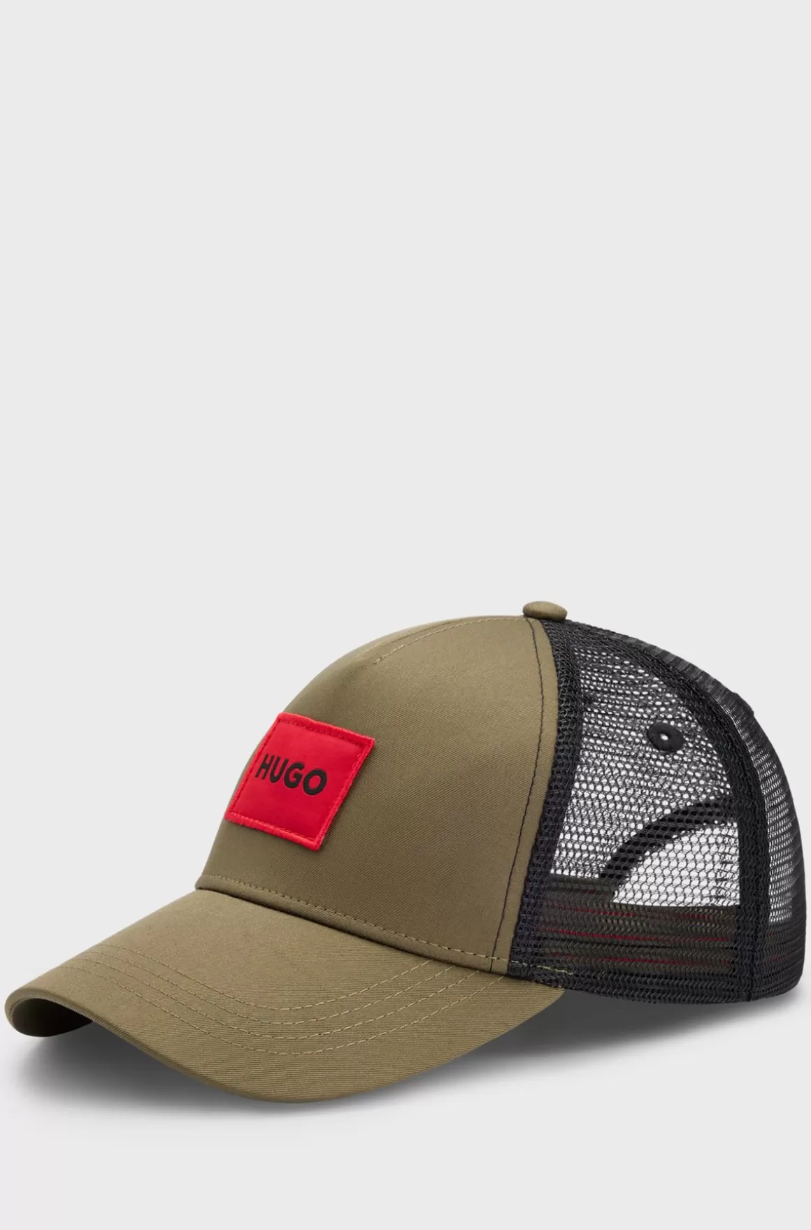 HUGO BOSS Kasket I Twill Med Rødt Logomærke