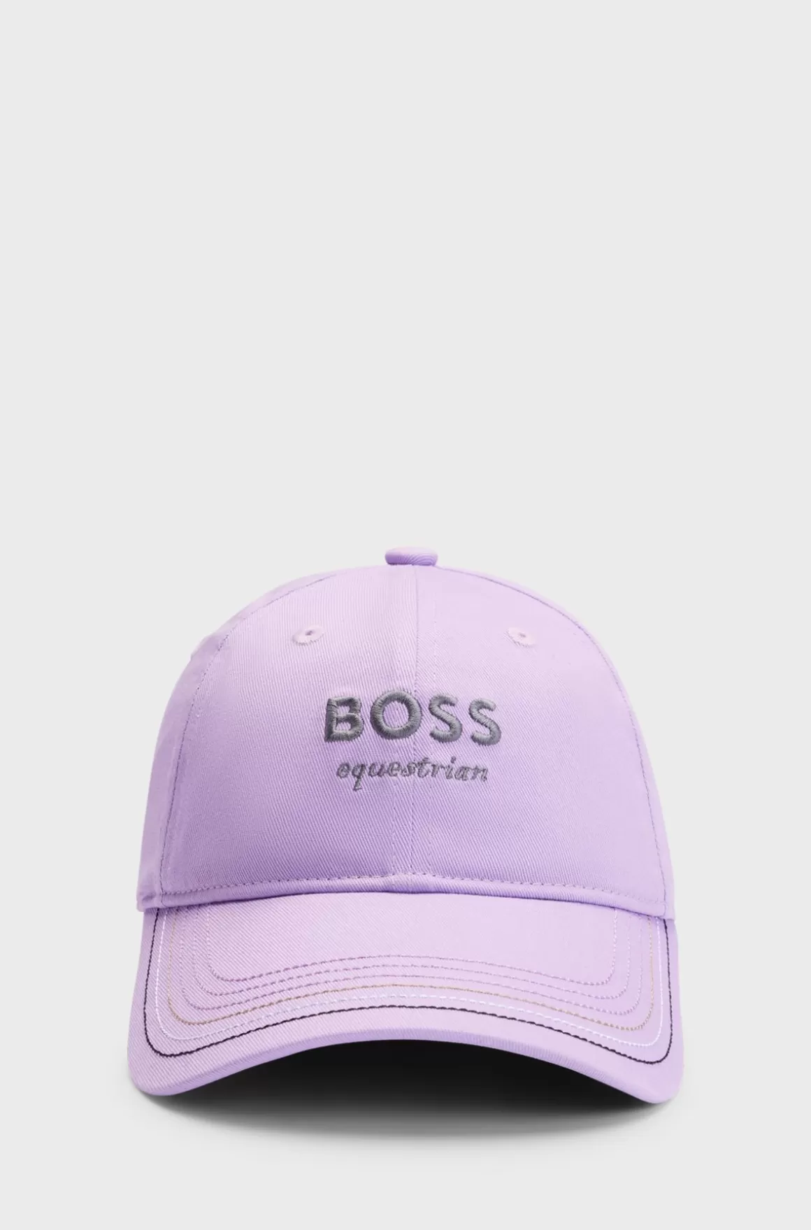 HUGO BOSS Kasket Til Hestesport Med Broderet Logo Og Læderrem