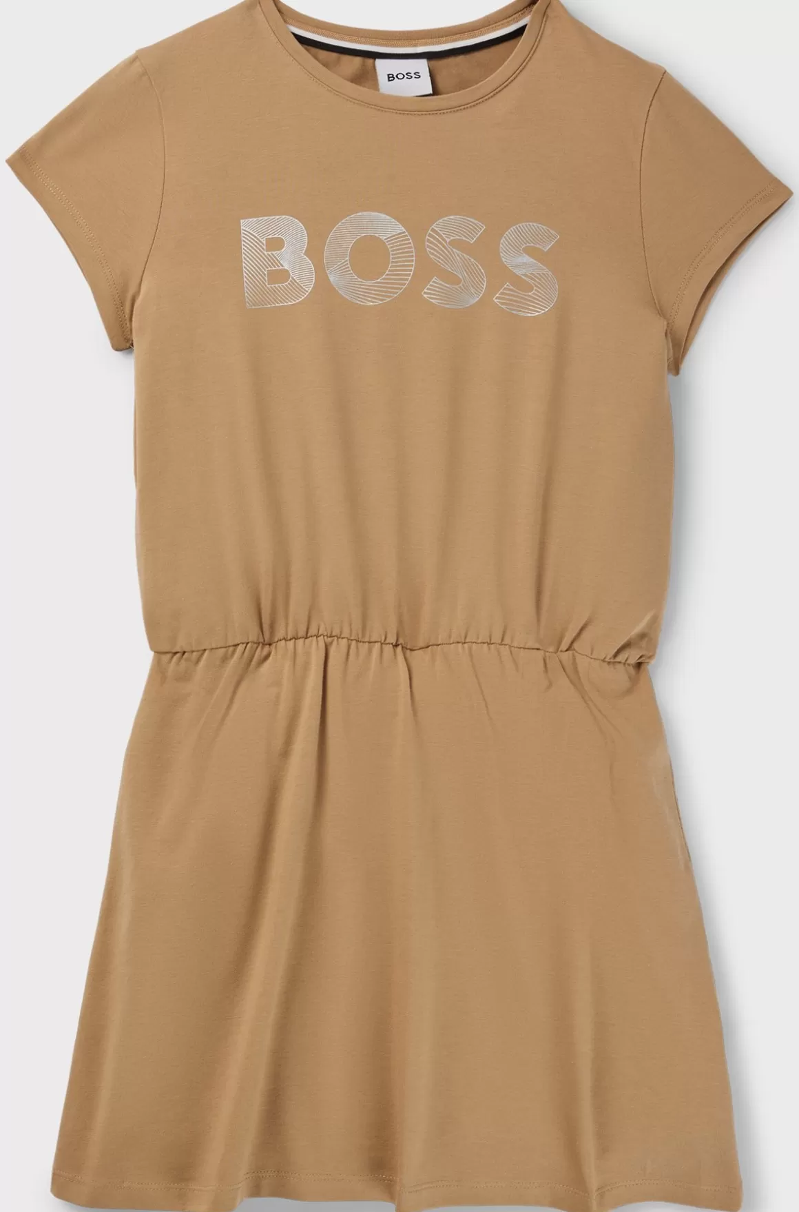 Børn HUGO BOSS Kjole Til Børn I Bomuld Med Stræk Med Glansfuldt Logoprint