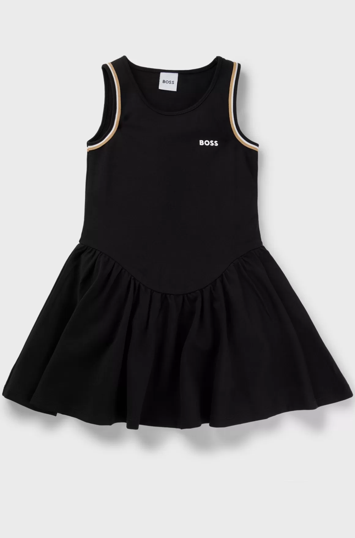 Børn HUGO BOSS Kjole Uden ærmer Til Børn I Stof Med Stræk Og Logoprint