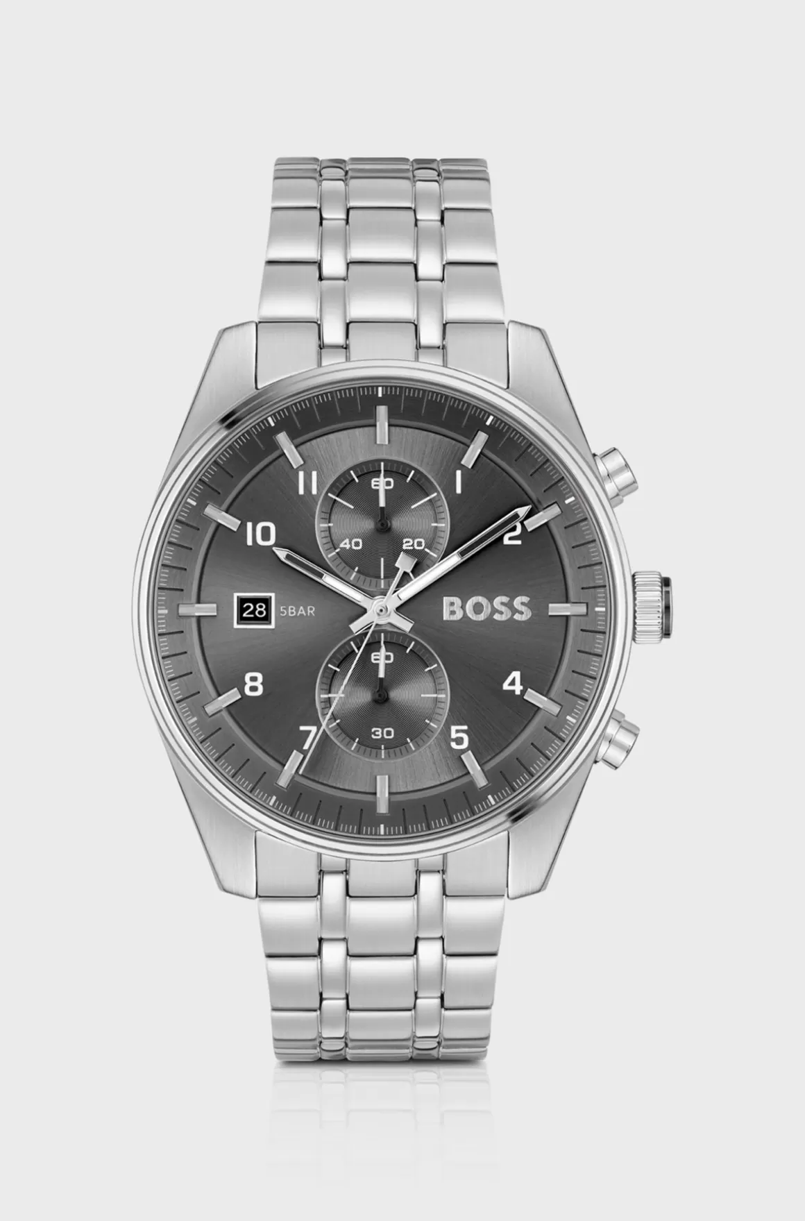 HUGO BOSS Kronografur Med Grå Urskive Og Lænkerem