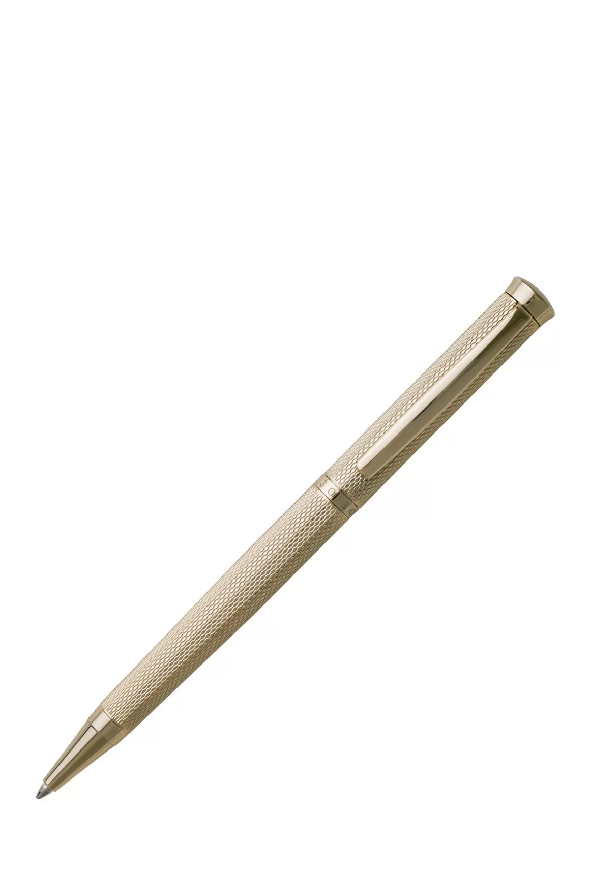 HUGO BOSS Kuglepen Med Diamantskåret Indgraveret Gylden Finish