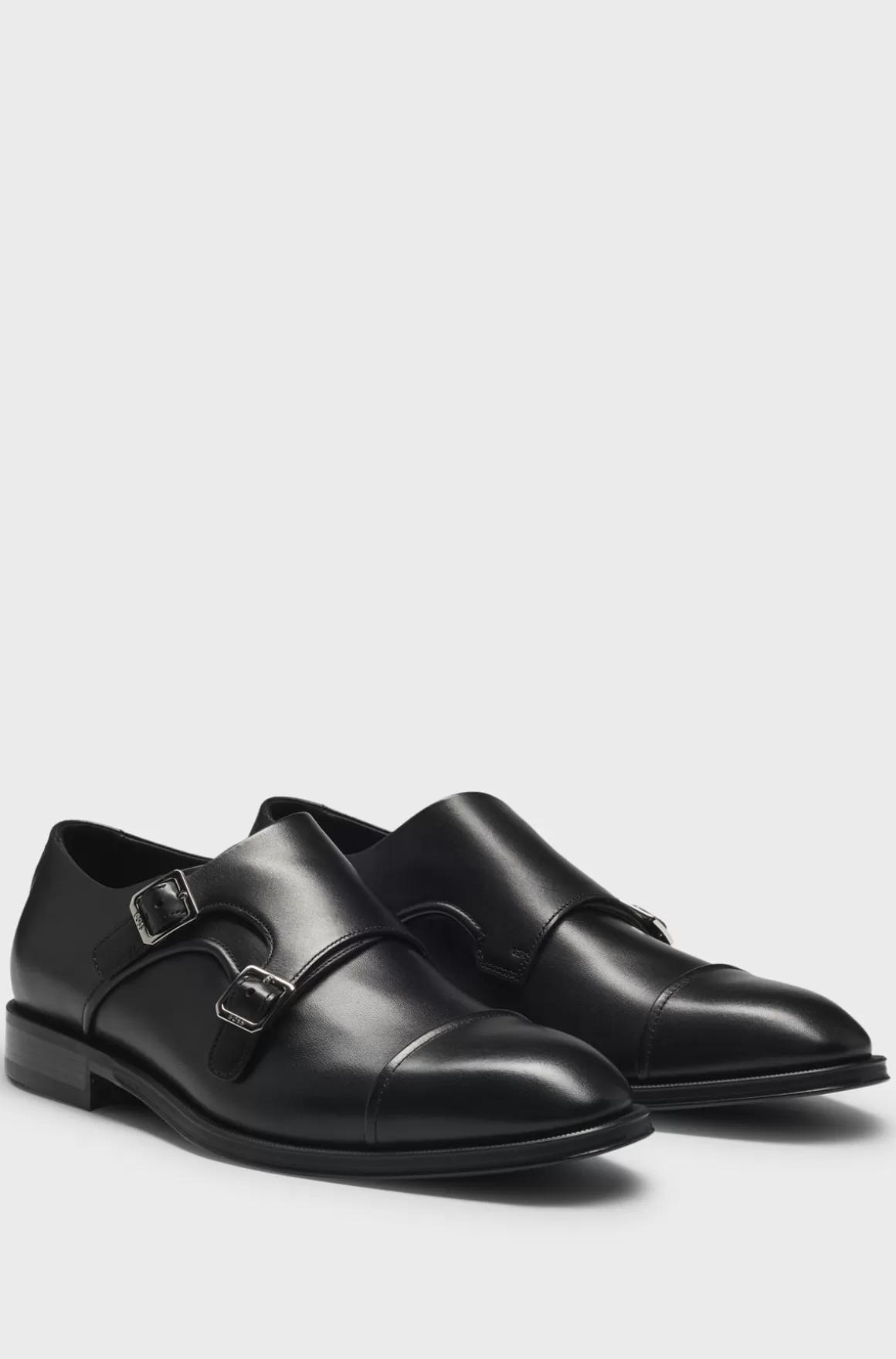 HUGO BOSS Lædersko Med Tåkappe Og To Spænder