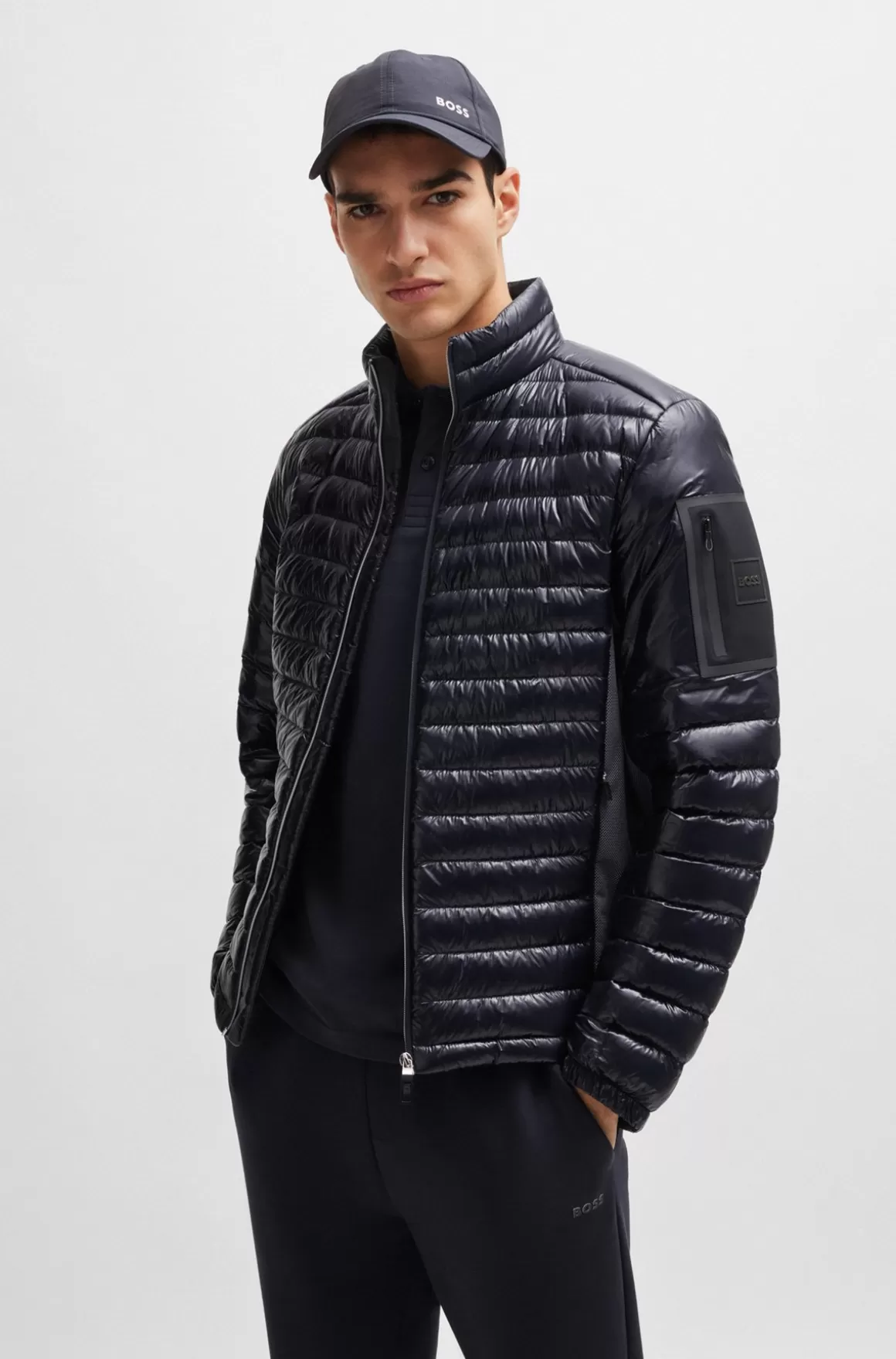 HUGO BOSS Let, Vandskyende Jakke Med Dunfyld