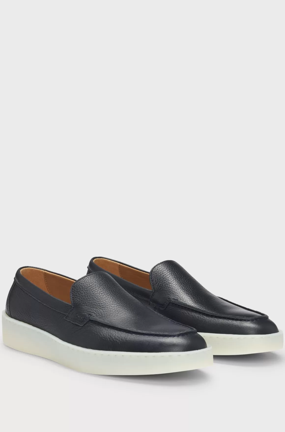 HUGO BOSS Loafers I Narvlæder Med Præget Branding