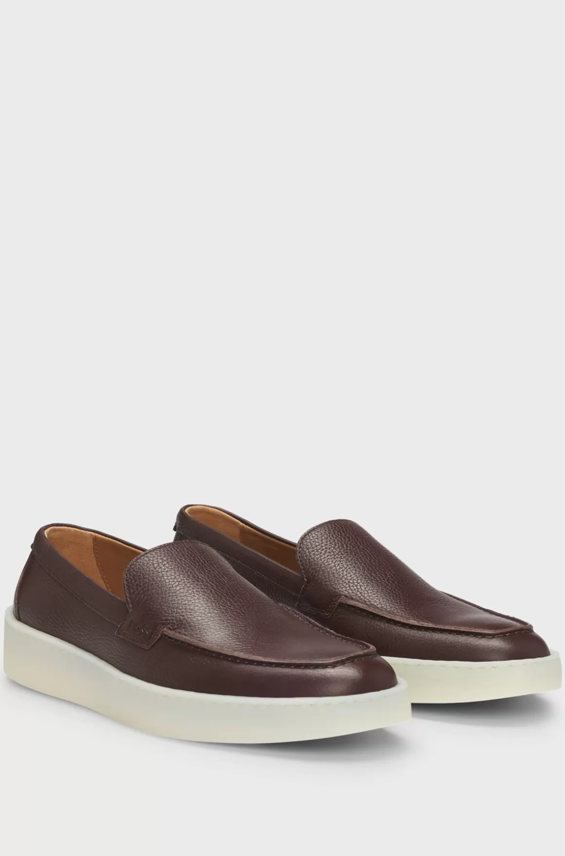 HUGO BOSS Loafers I Narvlæder Med Præget Branding