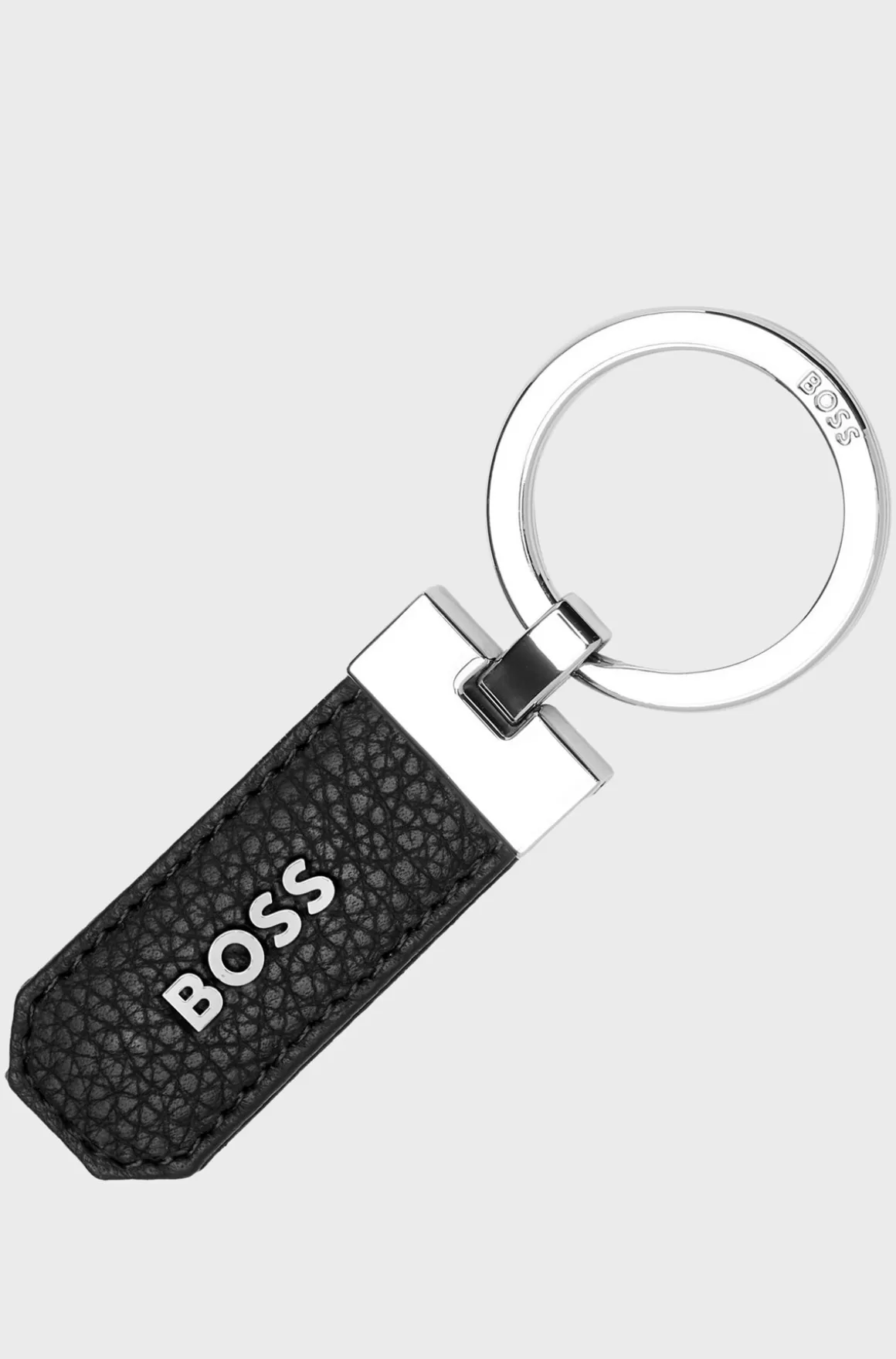 HUGO BOSS Logonøglering I Narvlæder Og Messing