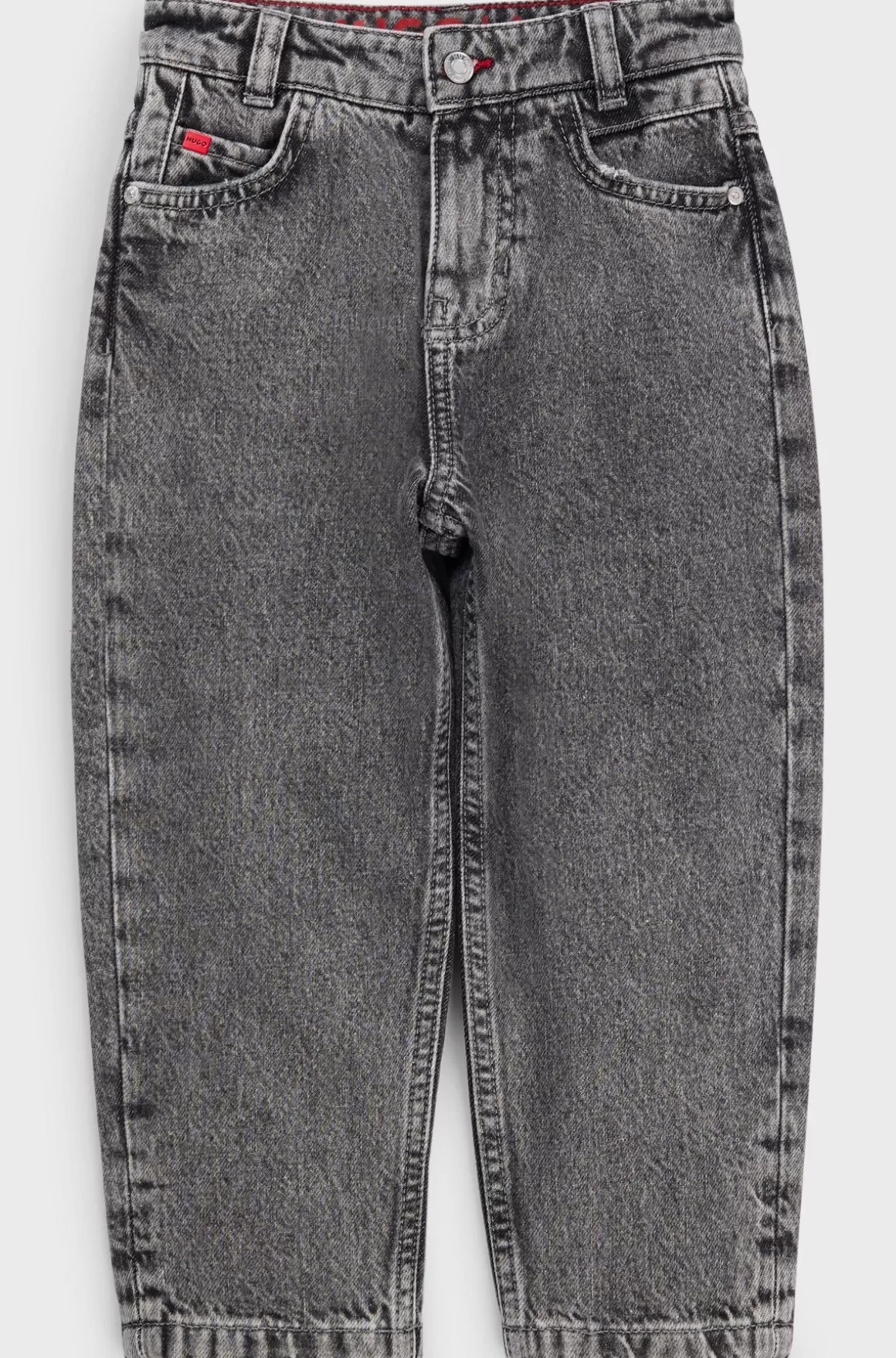 Børn HUGO BOSS Loose Fit Jeans Til Børn I Grå Bomuldsdenim