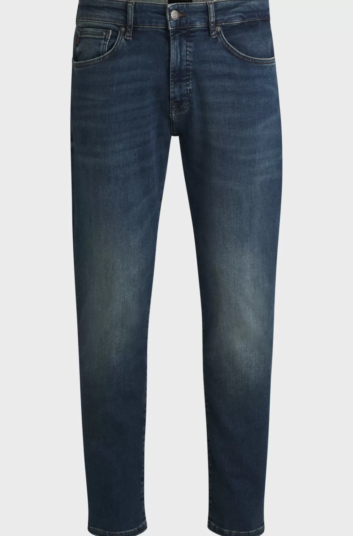 HUGO BOSS Maine Jeans Med Regular Fit I Blød Blå Denim Med Stræk