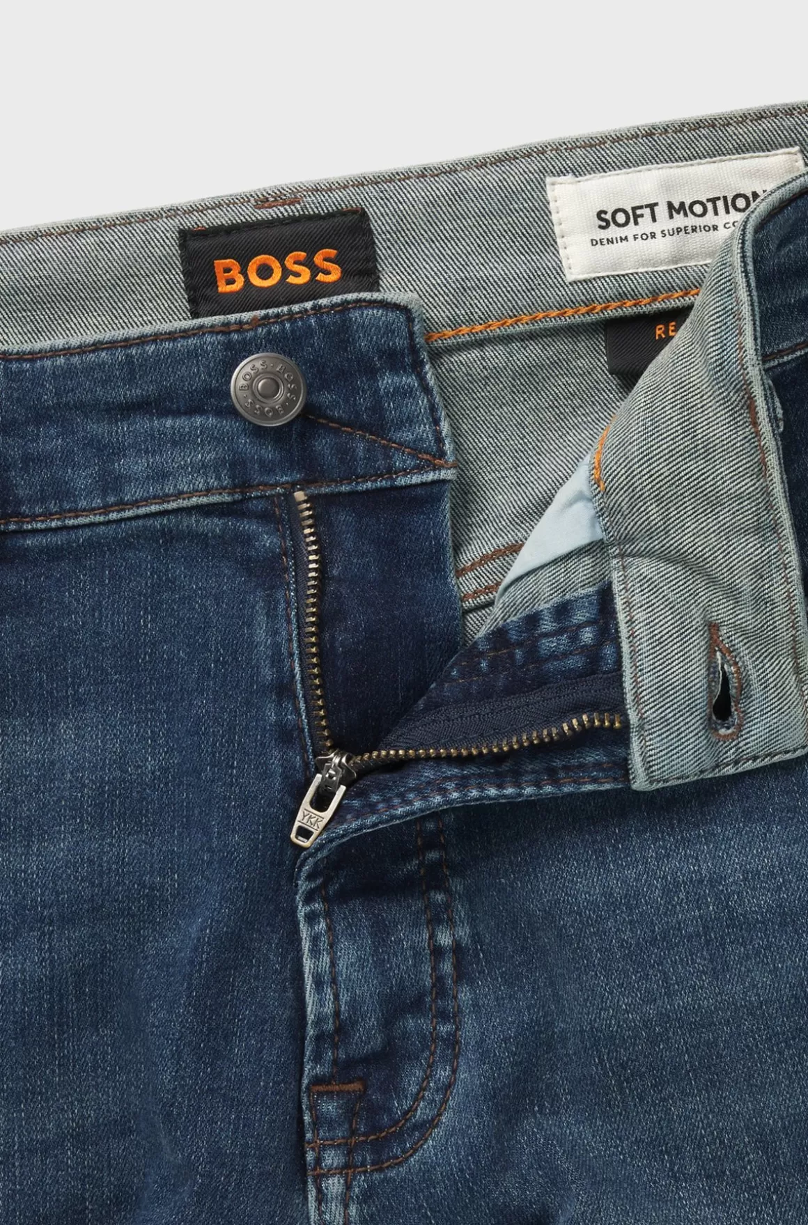 HUGO BOSS Maine Jeans Med Regular Fit I Blød Blå Denim Med Stræk