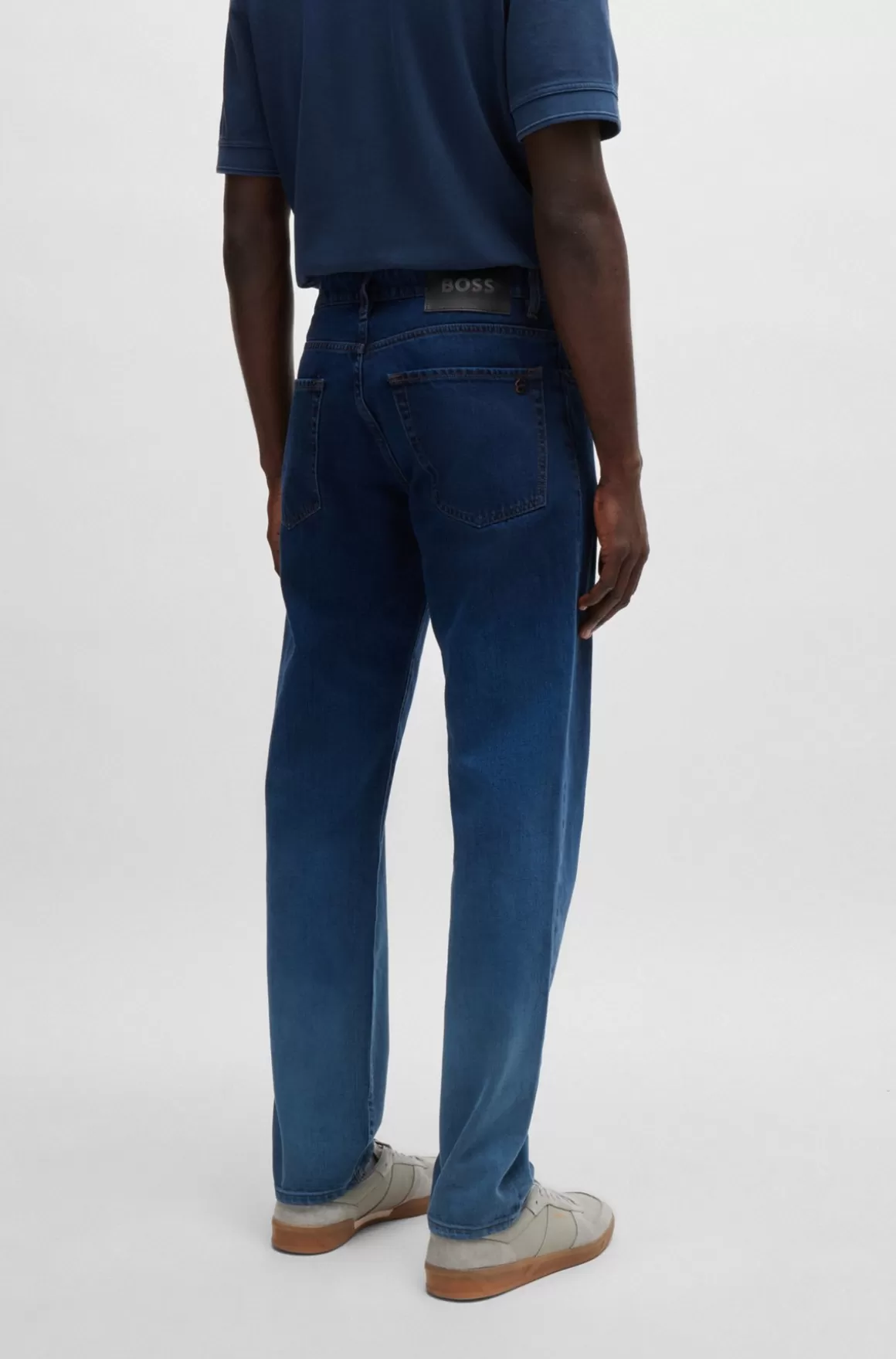 HUGO BOSS Maine Jeans Med Regular Fit I Denim Med Gradueret Indigofarvning