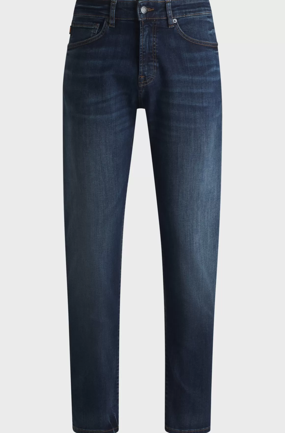 HUGO BOSS Maine Jeans Med Regular Fit I Mellemblåt Denim Med Stræk
