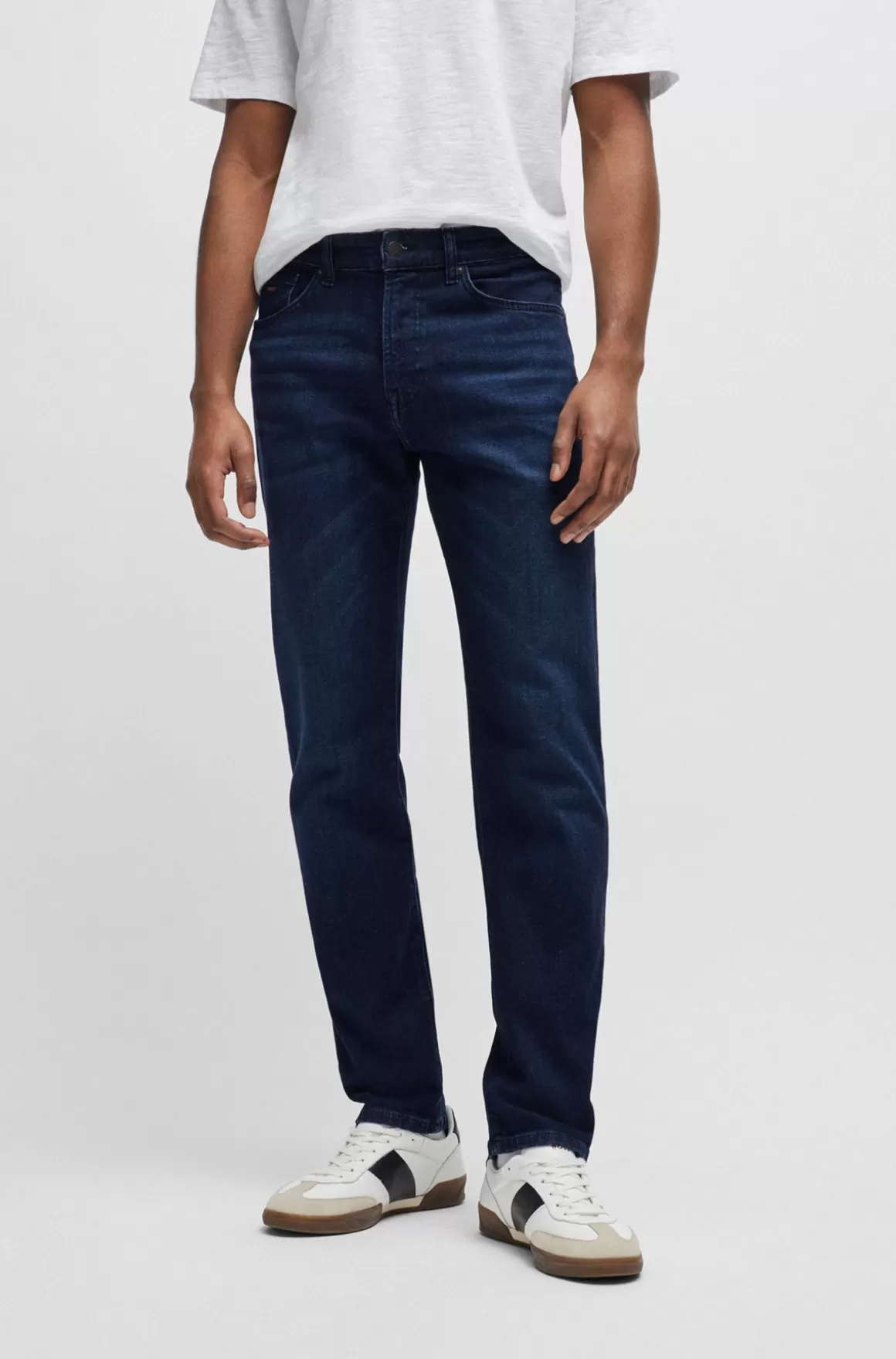 HUGO BOSS Maine Jeans Med Regular Fit I Denim Med Behageligt Stræk