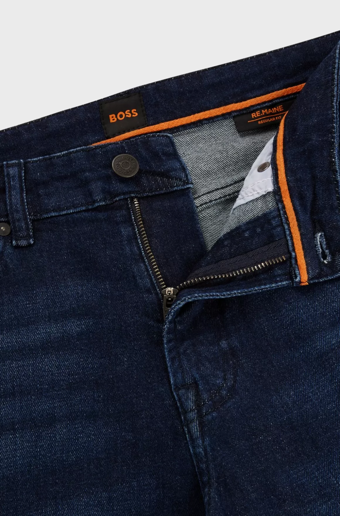 HUGO BOSS Maine Jeans Med Regular Fit I Denim Med Behageligt Stræk