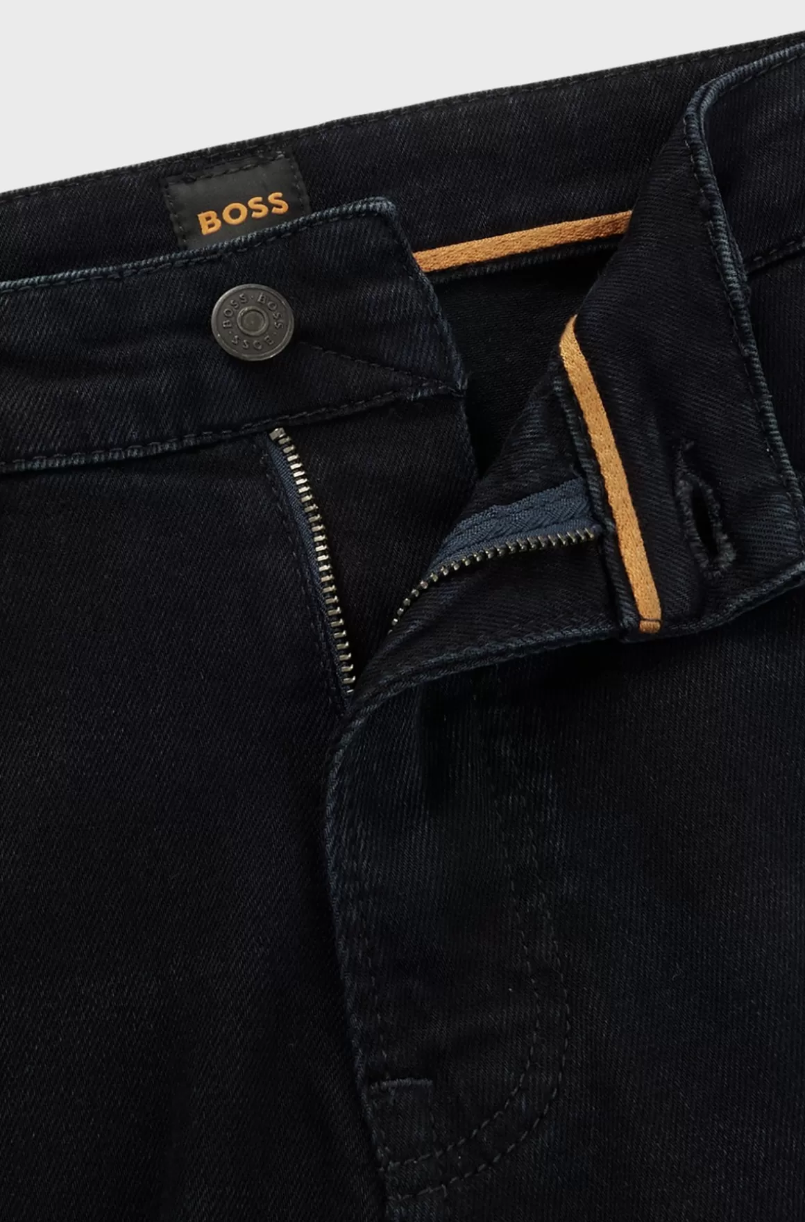 HUGO BOSS Maine Regular Fit Jeans I Blåsort Denim Med Behageligt Stræk