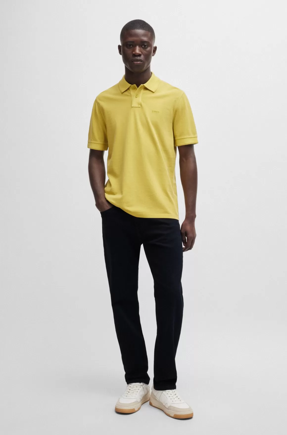 HUGO BOSS Maine Regular Fit Jeans I Blåsort Denim Med Behageligt Stræk