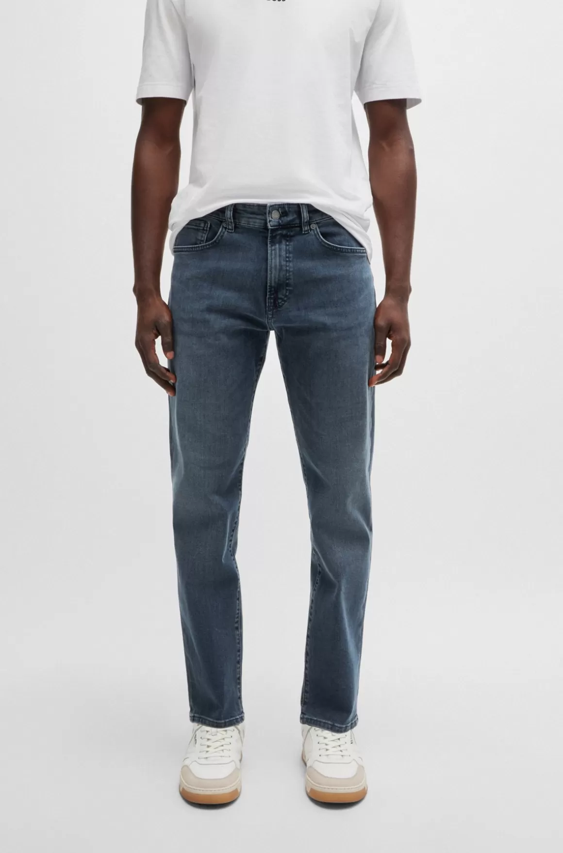 HUGO BOSS Maine Regular Fit Jeans I Ekstra Blød Og Smidig Blåsort Denim