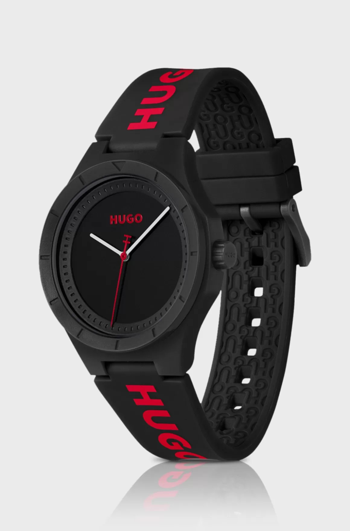 HUGO BOSS Mat Armbåndsur Med Brandet Silikonerem