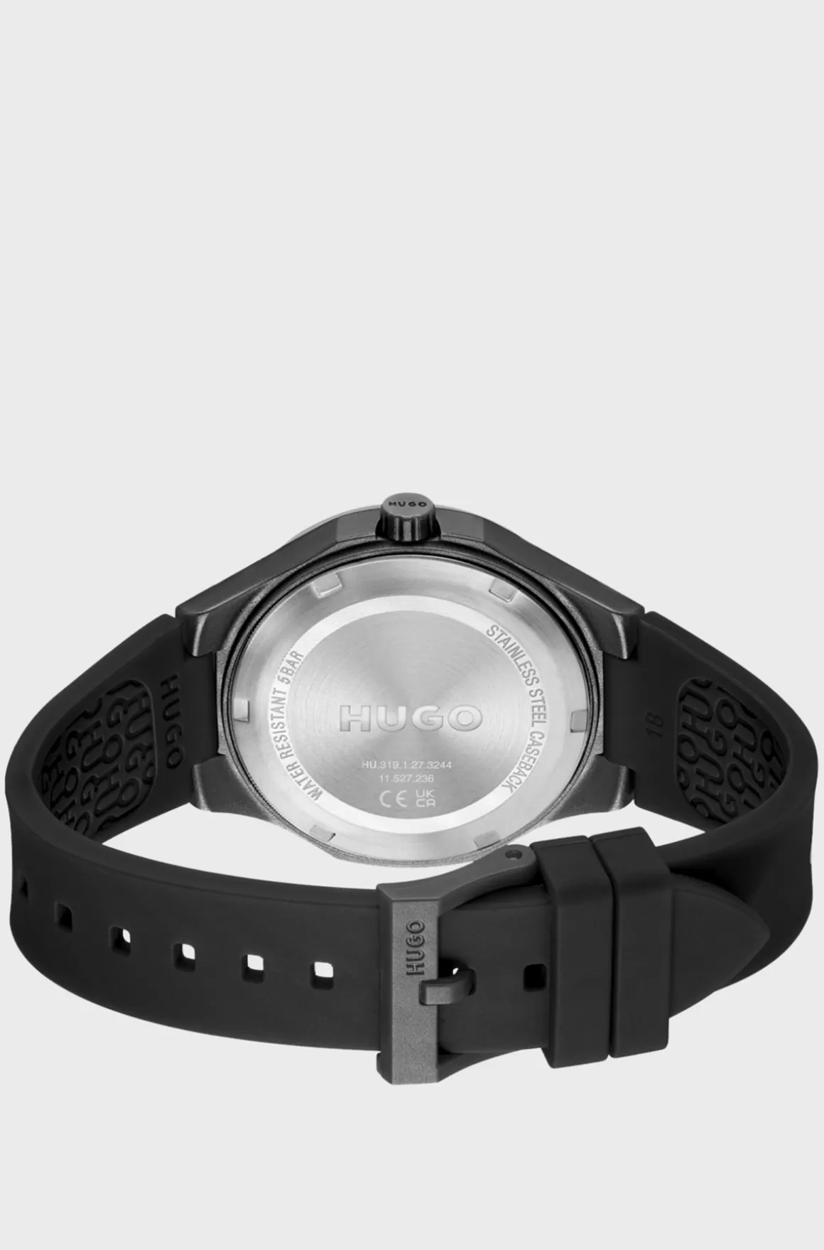 HUGO BOSS Mat Armbåndsur Med Brandet Silikonerem