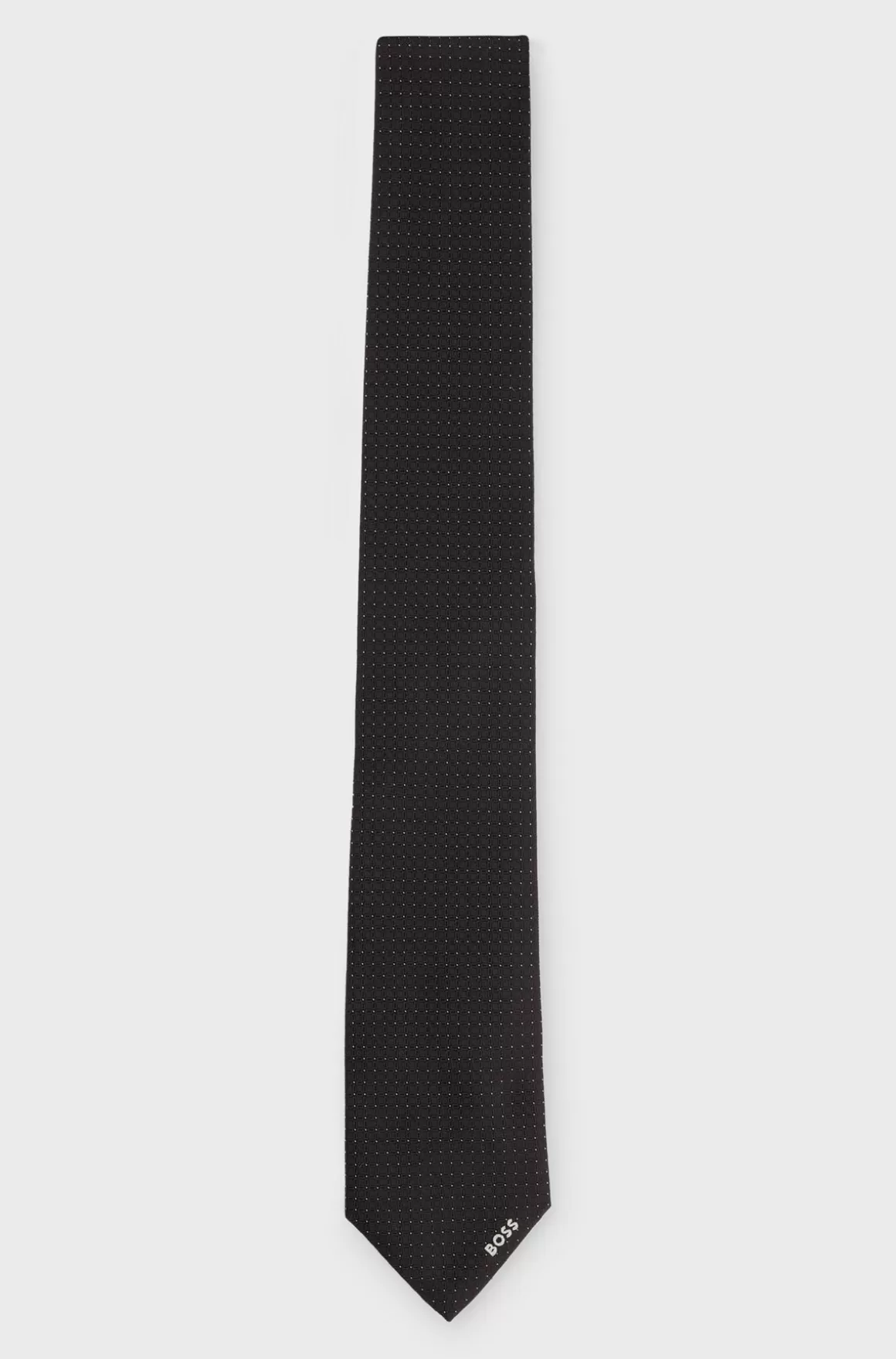 HUGO BOSS Mønstret Slips I Ren Silke Med Logodetalje