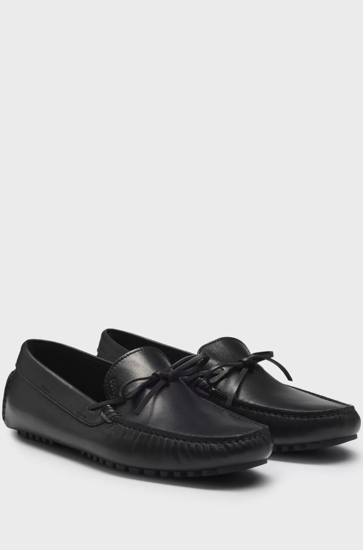 HUGO BOSS Mokkasiner I Læder Med Driversål Og Logo