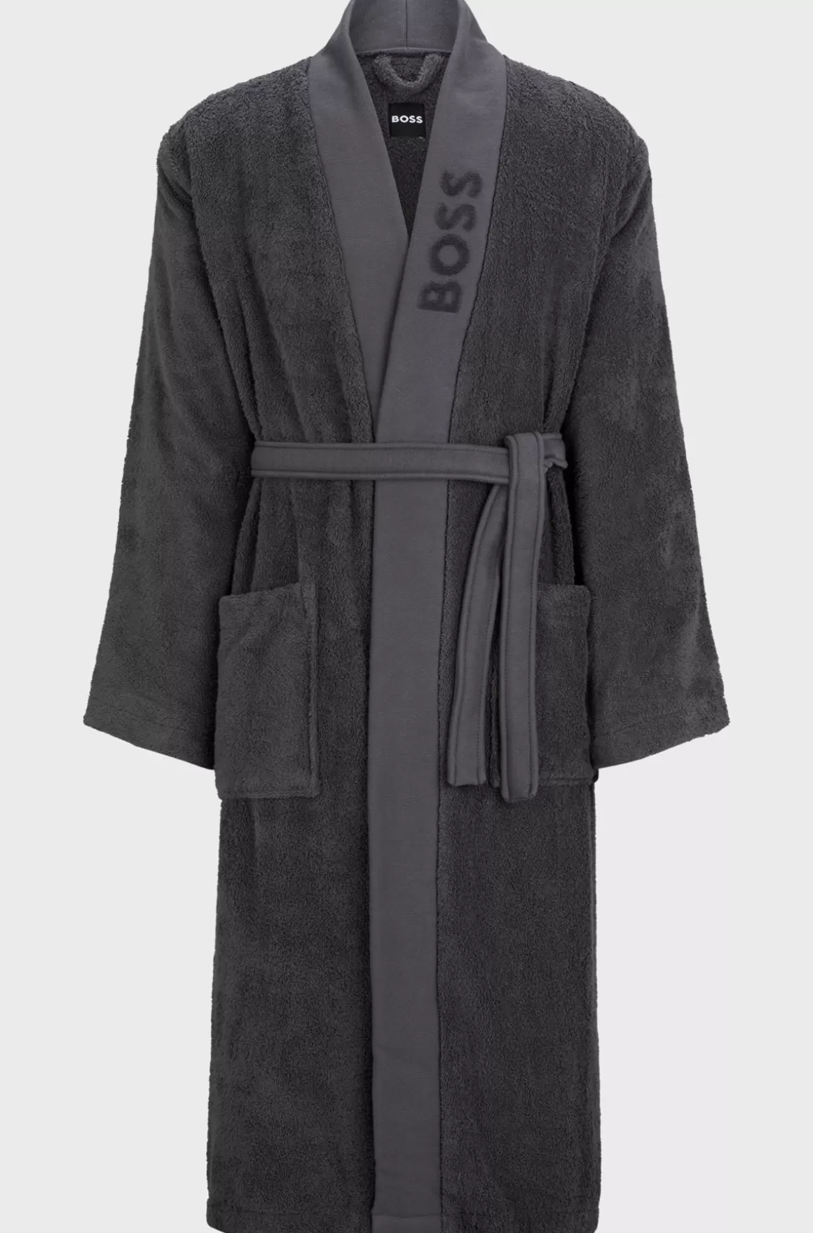HUGO BOSS Morgenkåbe I Langfibret Bomuld Med Logo På Reverset