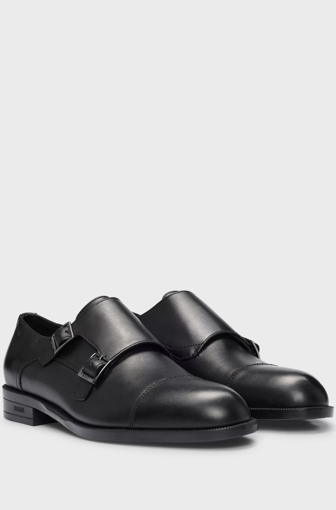 HUGO BOSS Munkesko I Læder Med Dobbeltrem
